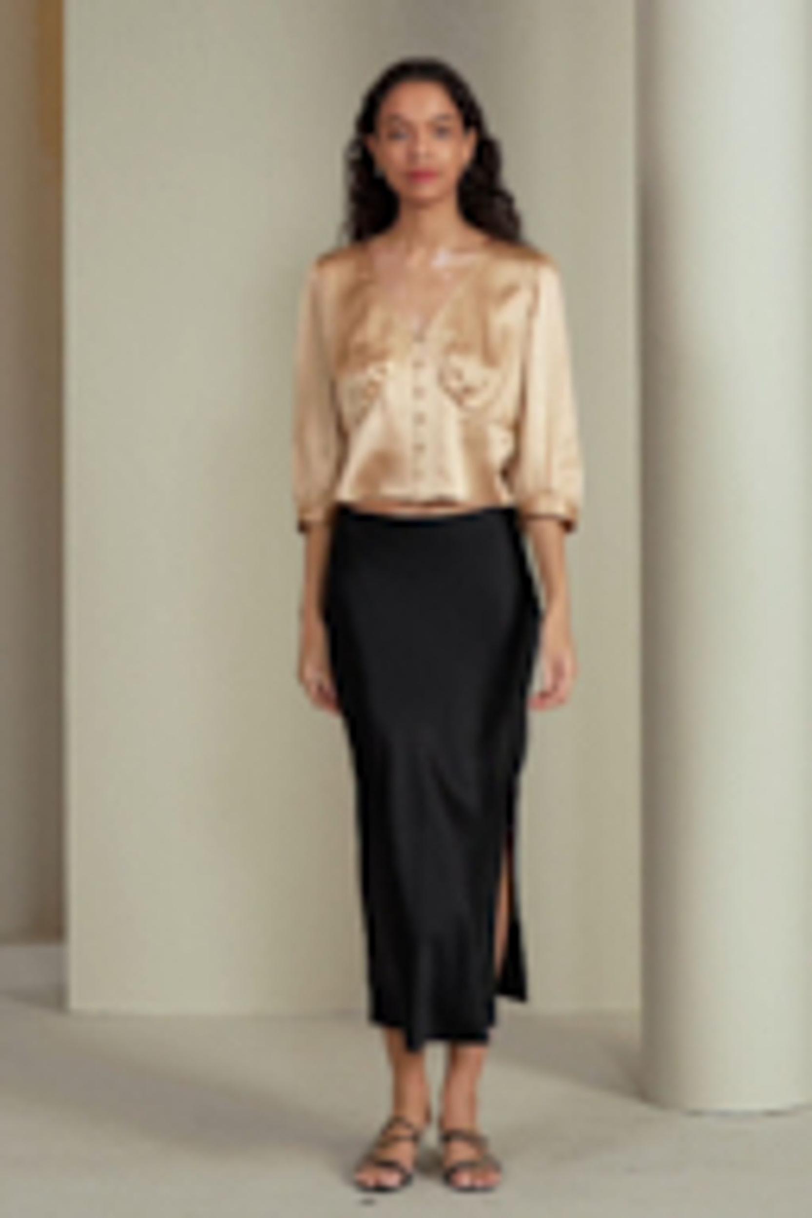 LILYSILK Female Silk Shirts Ladies Magenta 100 Silk Tailored Front Button-And-Loop Closure Blouse 2 Product Image