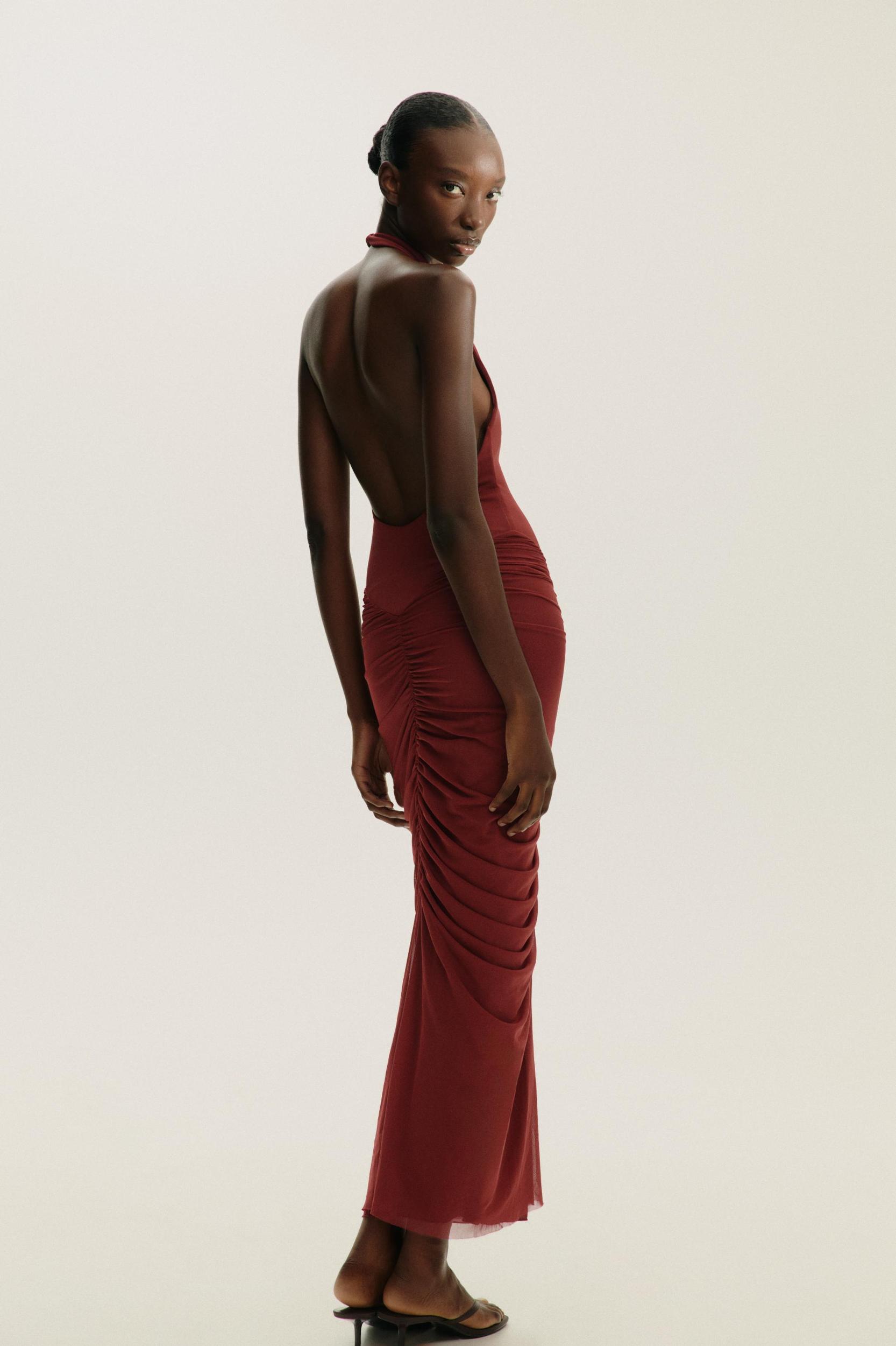 HALTER TULLE COMBINATION DRESS Product Image