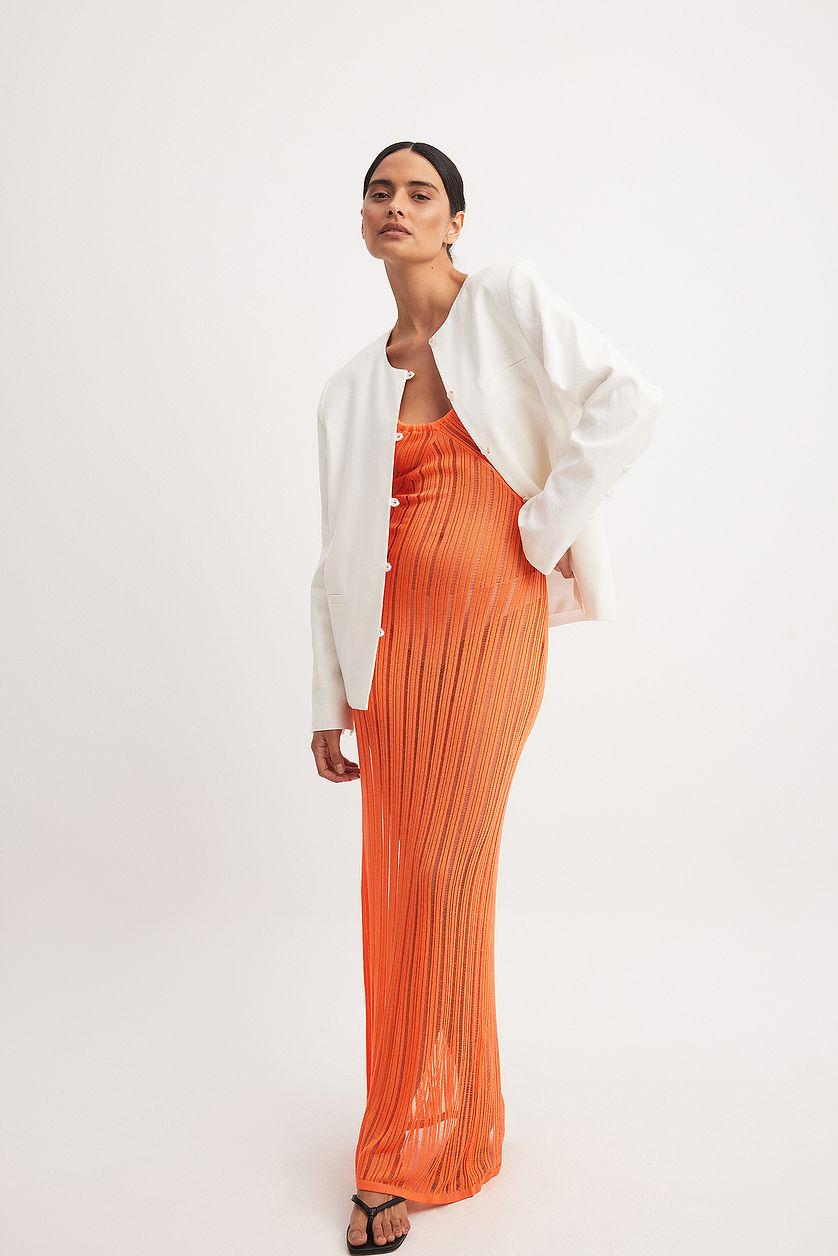 Distressed Knitted Maxi Dress Product Image