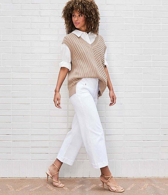 Spanx Stretch Twill Cropped Wide Leg Pants Product Image