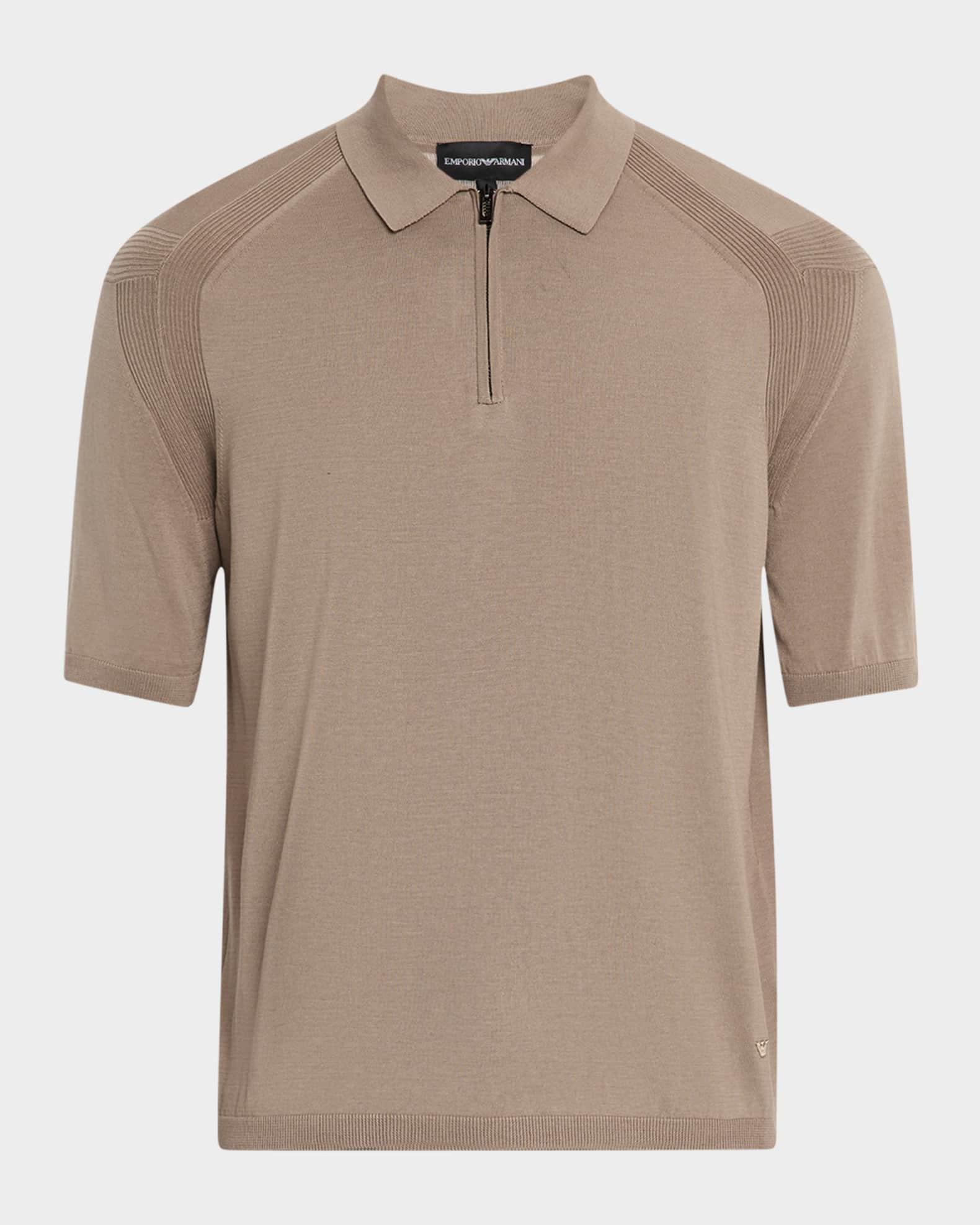 Men's Quarter Zip Polo Shirt Product Image