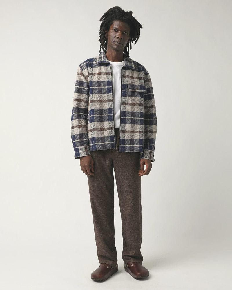 Jacquard Plaid Zip Jacket Product Image