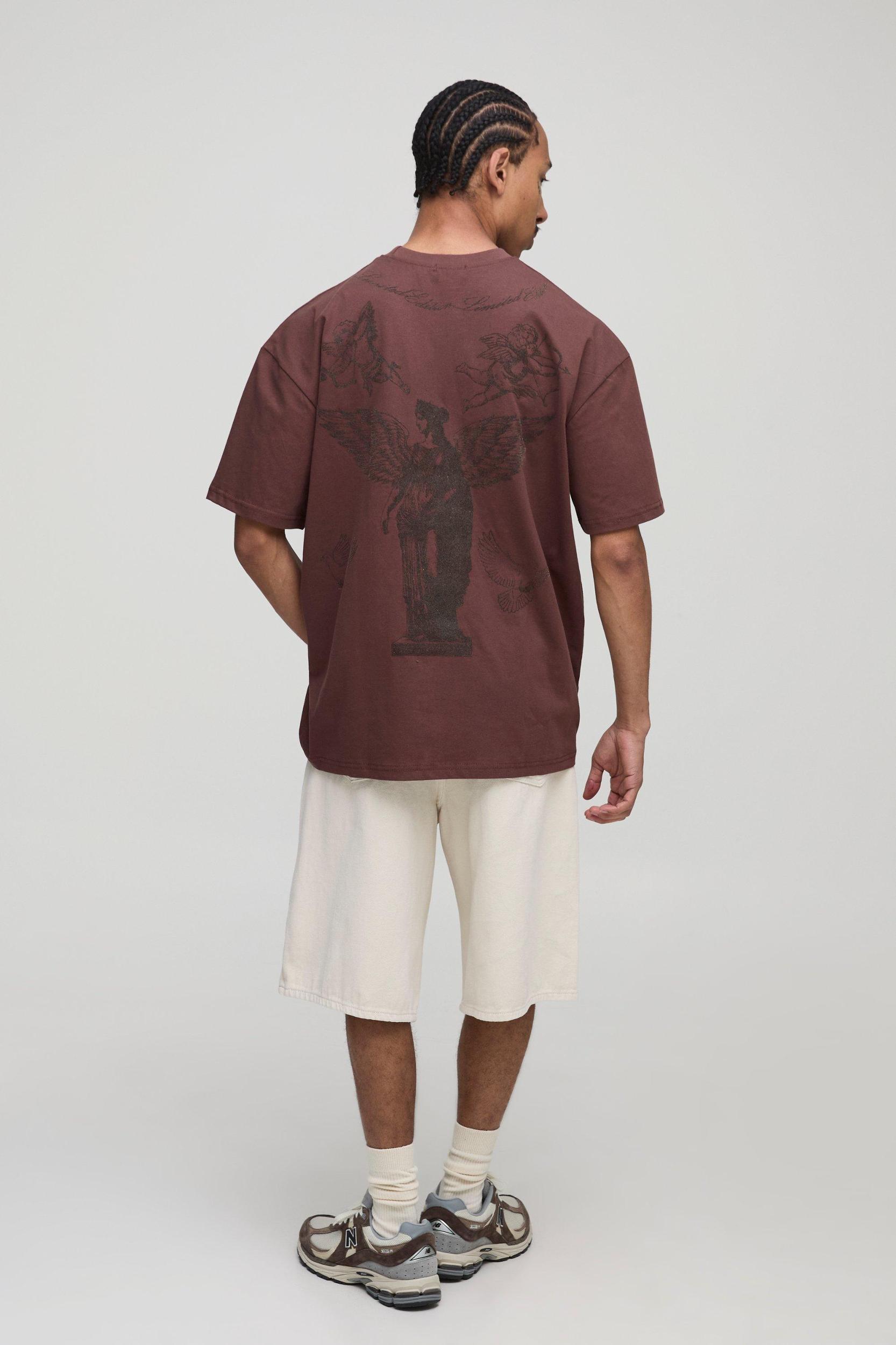 Oversized Heavyweight Puff Print T-Shirt | boohooMAN USA Product Image