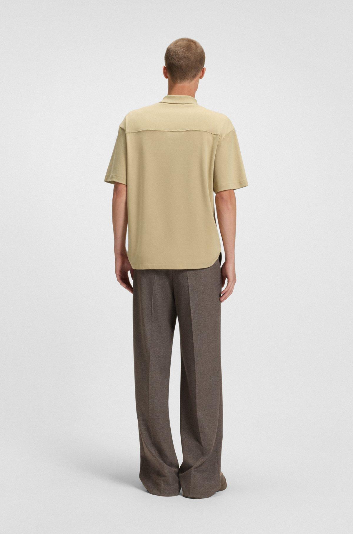 Polo shirt with zip placket Product Image