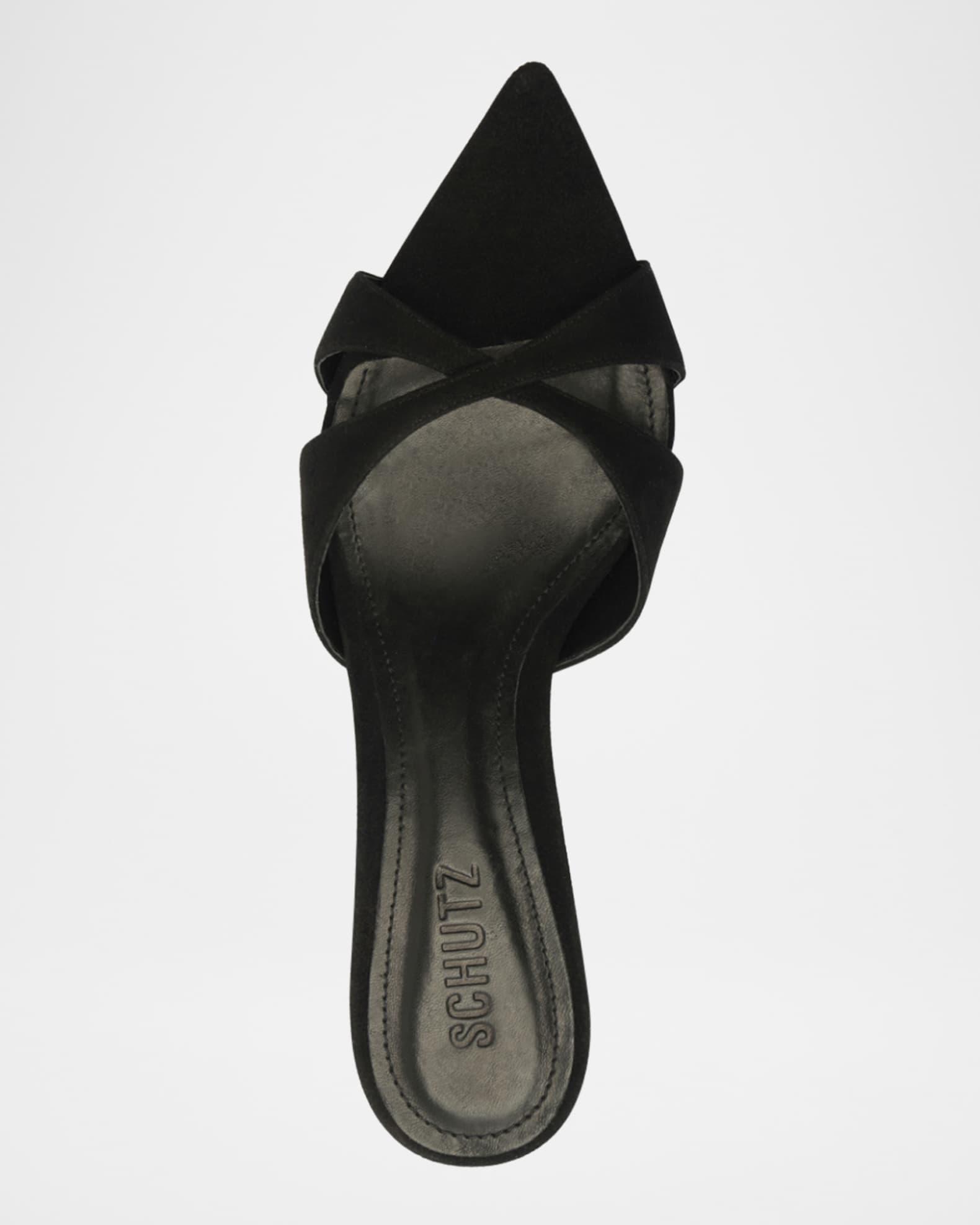 Hilda Suede Crisscross Stiletto Mules Product Image