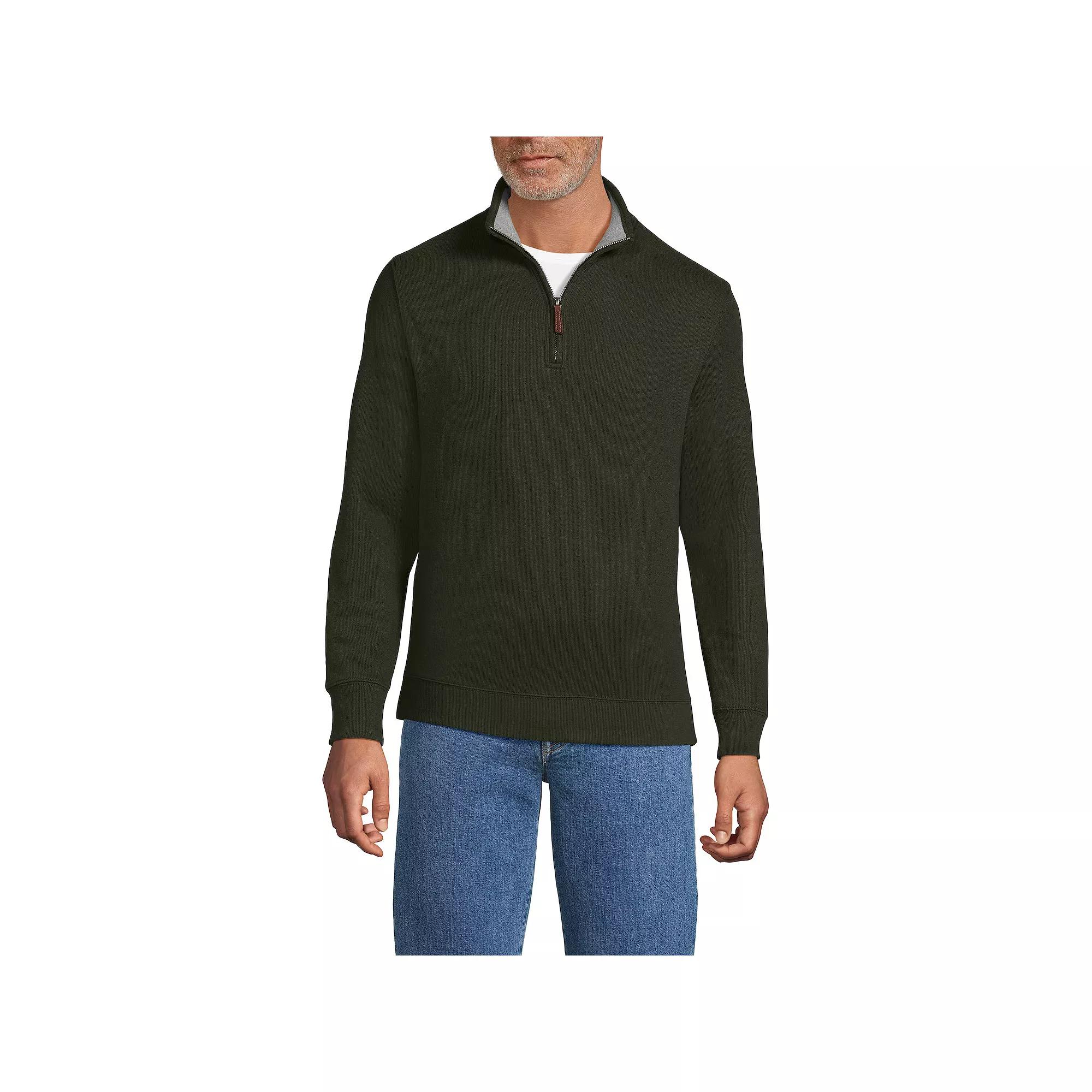 Big & Tall Lands' End Bedford Classic-Fit Ribbed Quarter-Zip Sweater, Men's,  Product Image