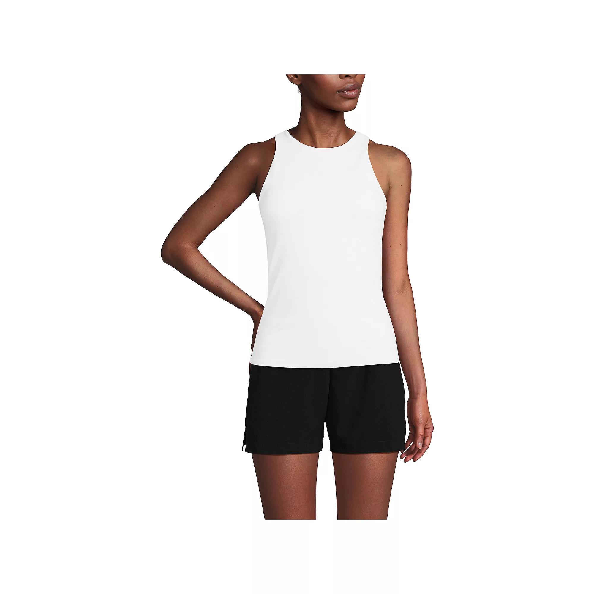 Women's Lands' End Fitted Crewneck Tank Top,  Product Image