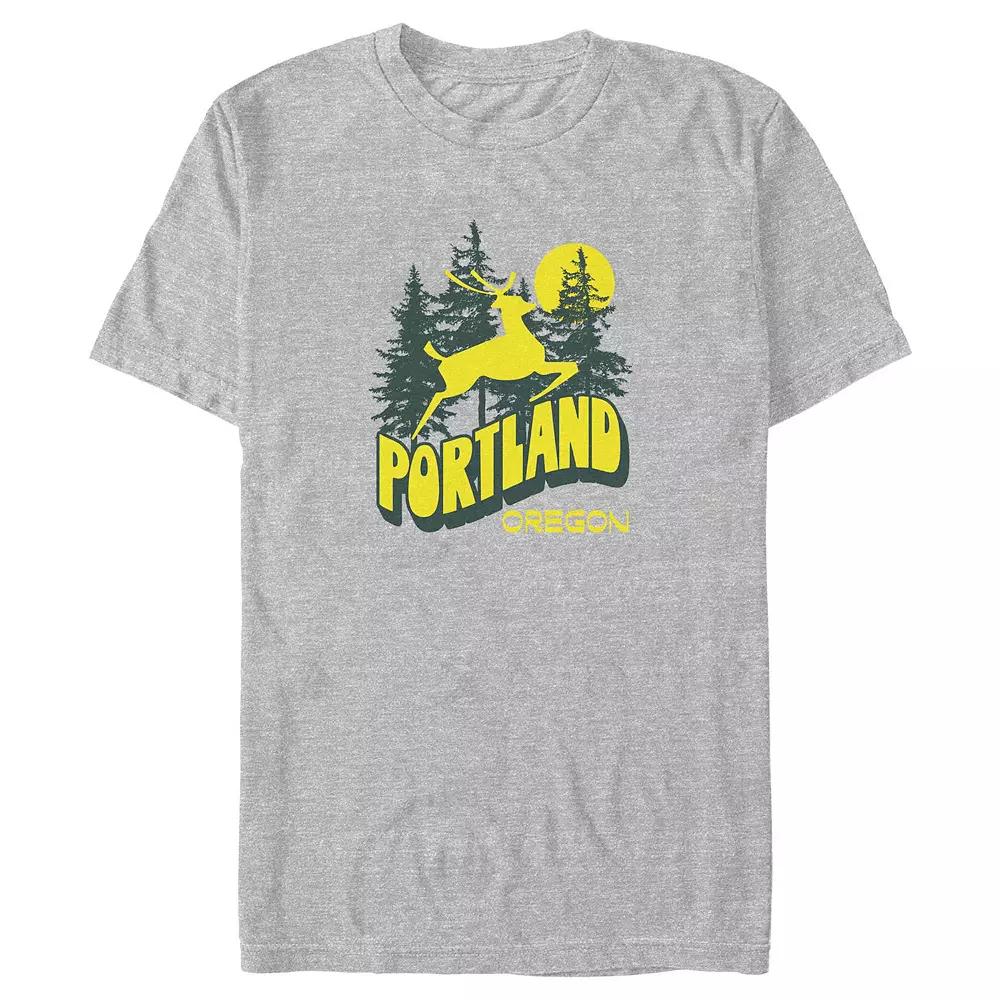 Big & Tall Portland Oregon Forest Graphic Tee, Men's,  Product Image