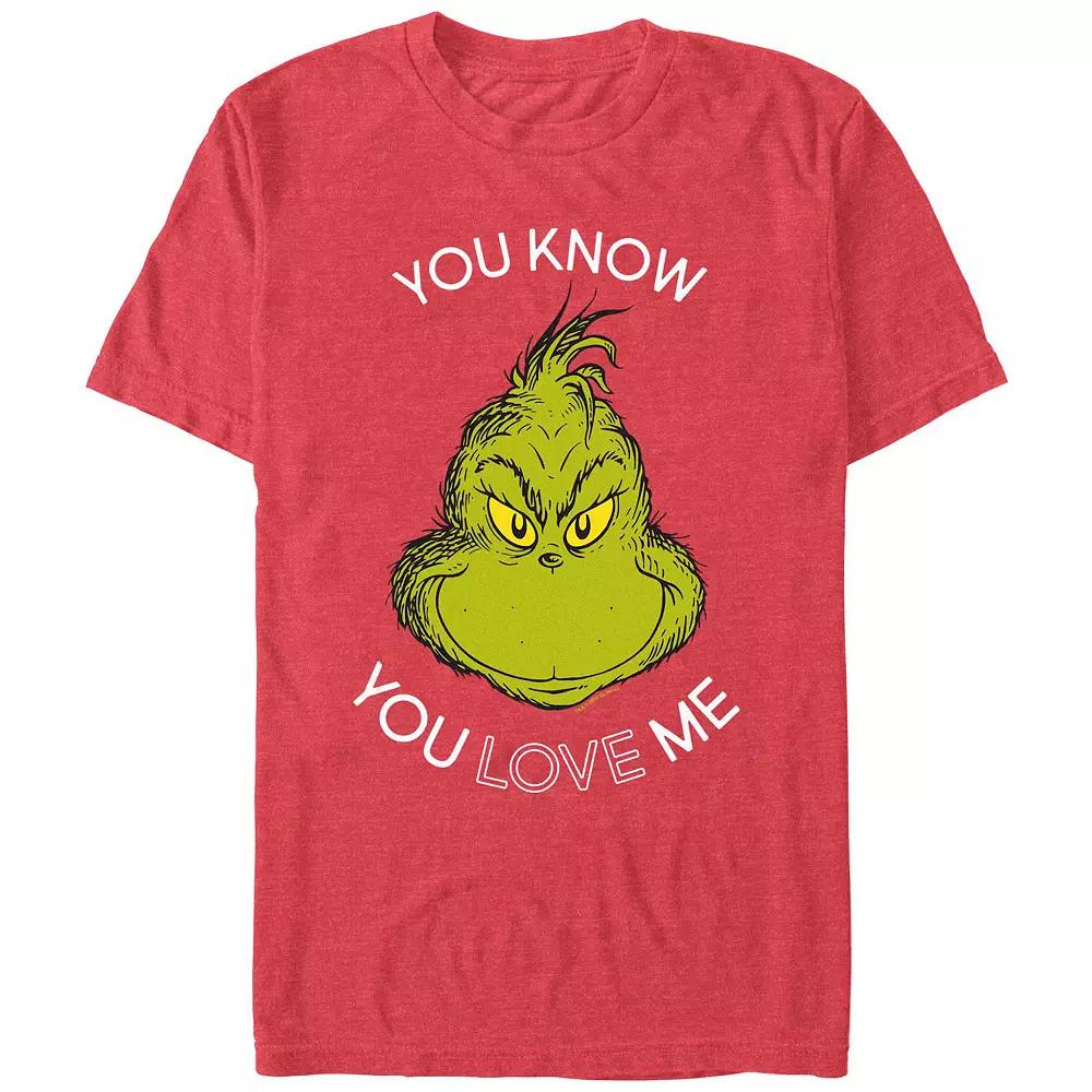Big & Tall Dr. Seuss Grinch You Know You Love Me Graphic Tee, Men's,  Product Image