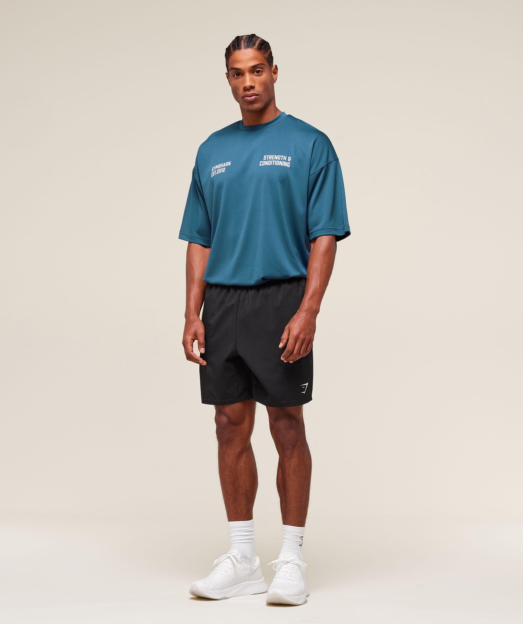 Gymshark S&C Graphic T-Shirt - Success Blue Male Product Image