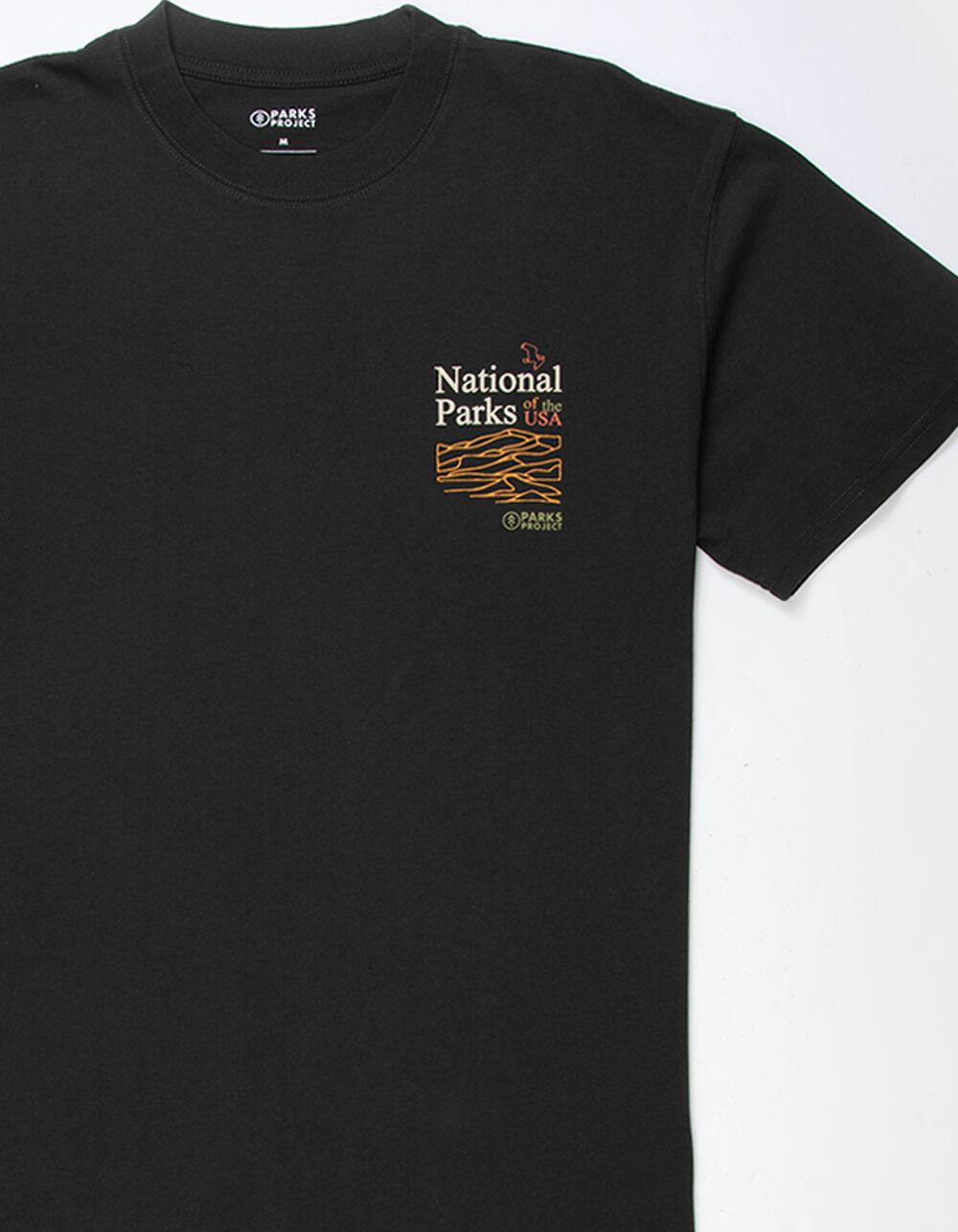 PARKS PROJECT National Parks Outline Checklist Mens Tee - BLACK Product Image
