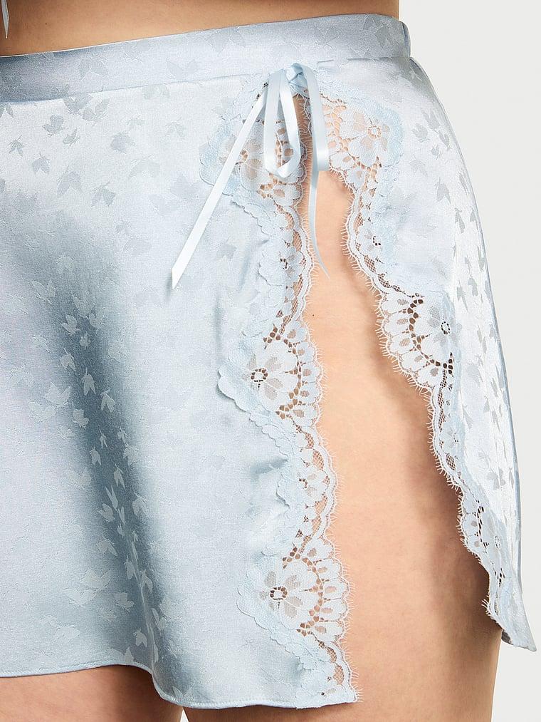 Tease Butterfly Satin Triangle Bralette & Skirt Set Product Image