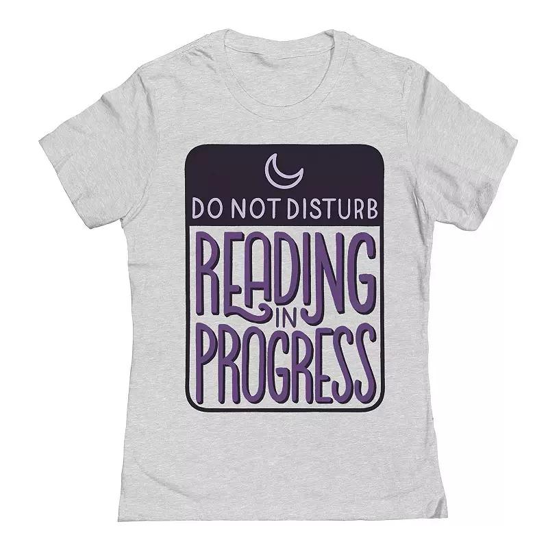 Junior's Threadless Reading in Progress Graphic Tee, Women's, Size: Small, Grey Gray Product Image