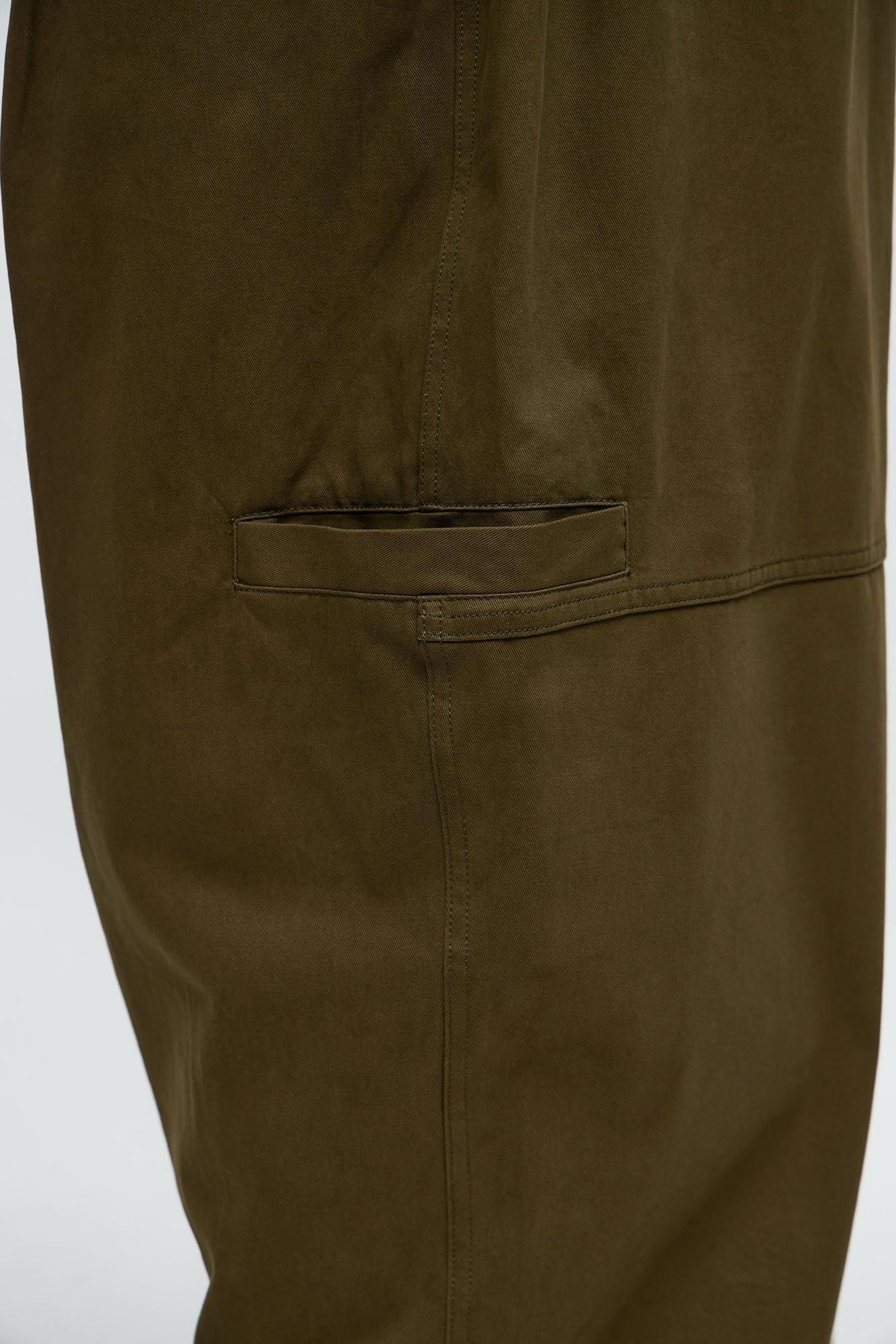 Baggy Damn Right Pants - Olive Product Image