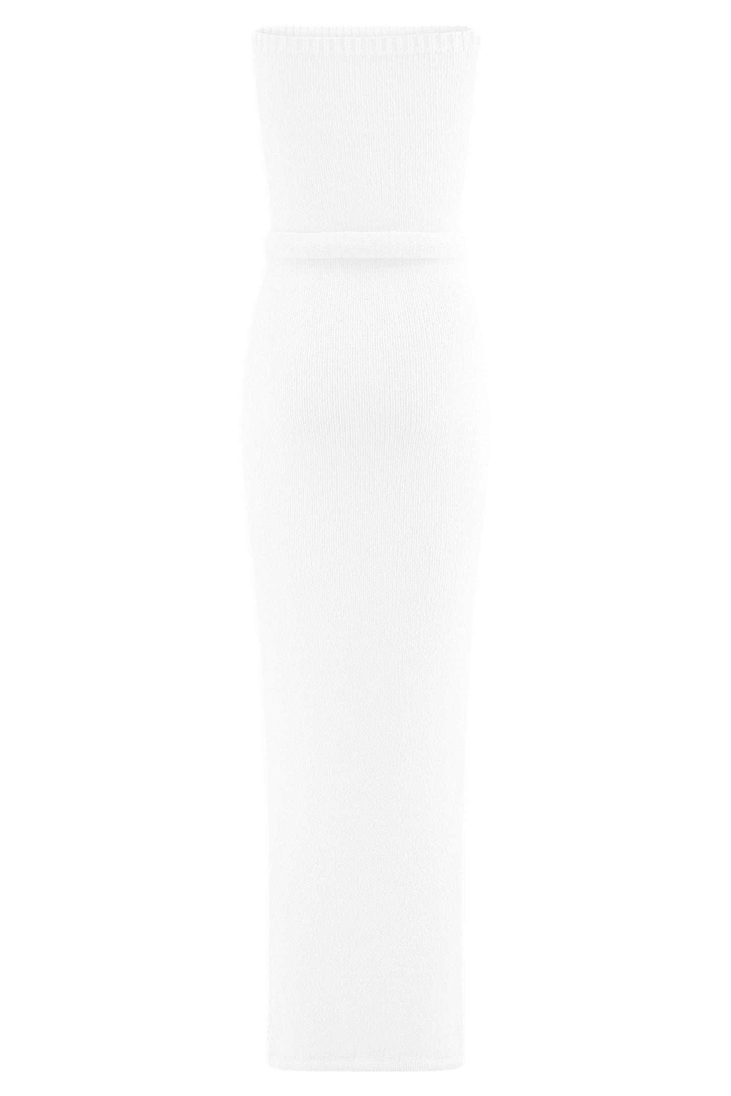 Andrea Strapless Knit Maxi Dress - White Product Image