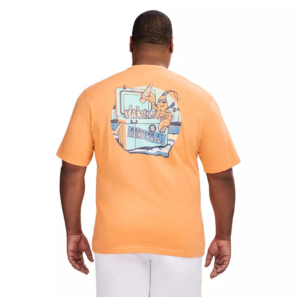 Big & Tall IZOD Saltwater Soft Wash Short Sleeve Graphic Tee, Men's, Size: Large Tall, Cantaloupe Product Image