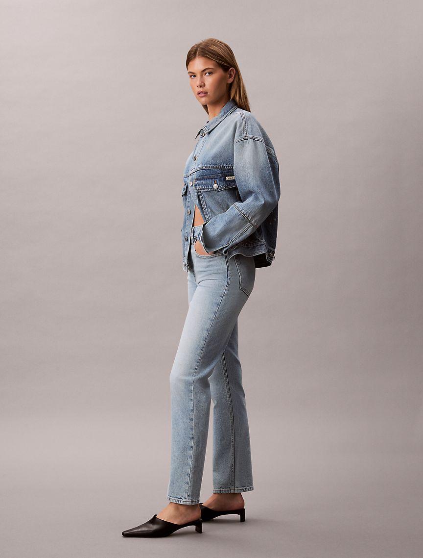 High Rise Straight Jeans Product Image