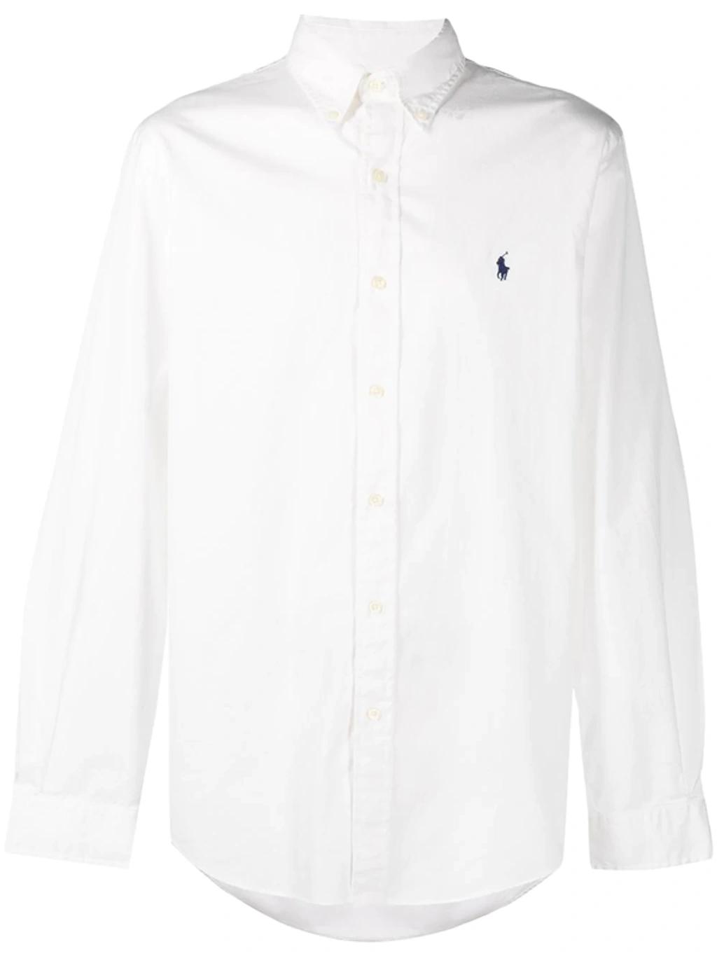 POLO RALPH LAUREN Long Sleeve Sport Shirt Clothing In White Product Image