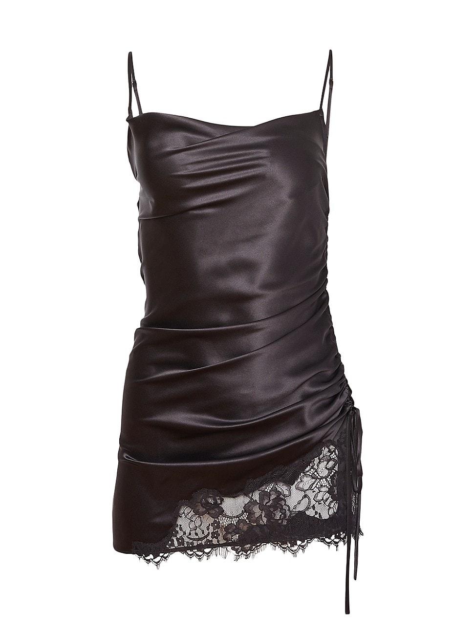 Womens Stretch-Silk Ruched Minidress Product Image