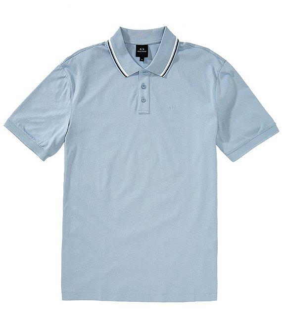 Armani Exchange Tonal Chest Logo Short Sleeve Polo Shirt Product Image