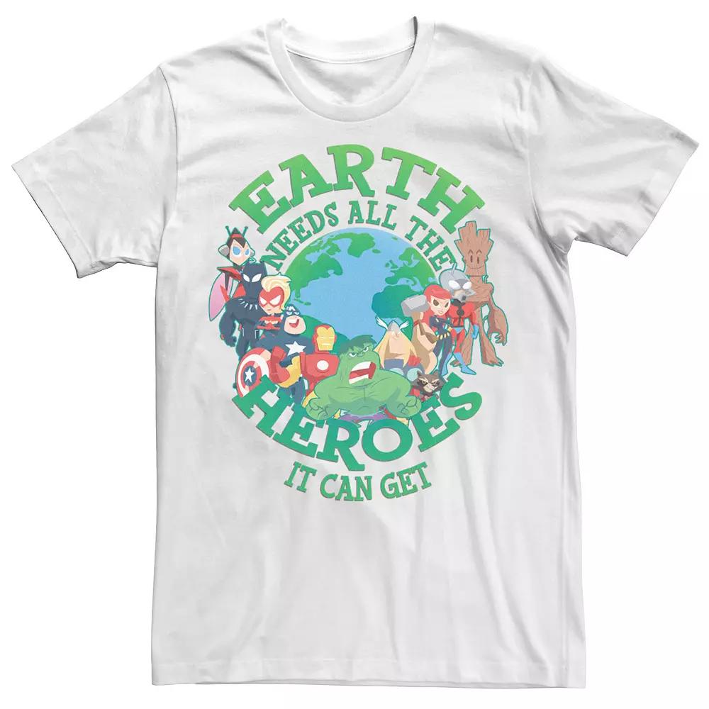 Men's Marvel Earth Day Earth Needs All The Heroes It Can Get Tee,  Product Image