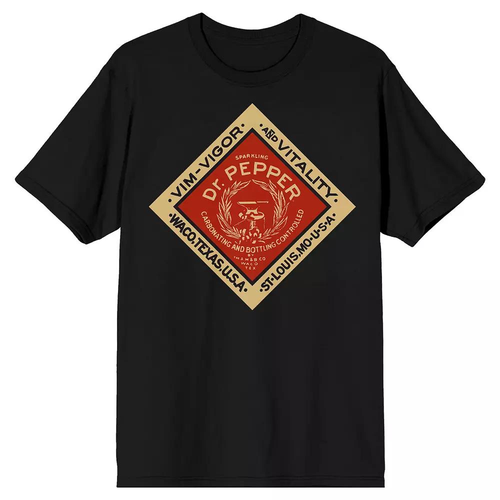 Men's Dr. Pepper Vintage Diamond Logo Graphic Tee,  Product Image