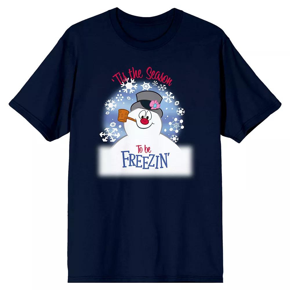 Men's Frosty The Snowman Falling Tee, Size: Medium, Blue Product Image