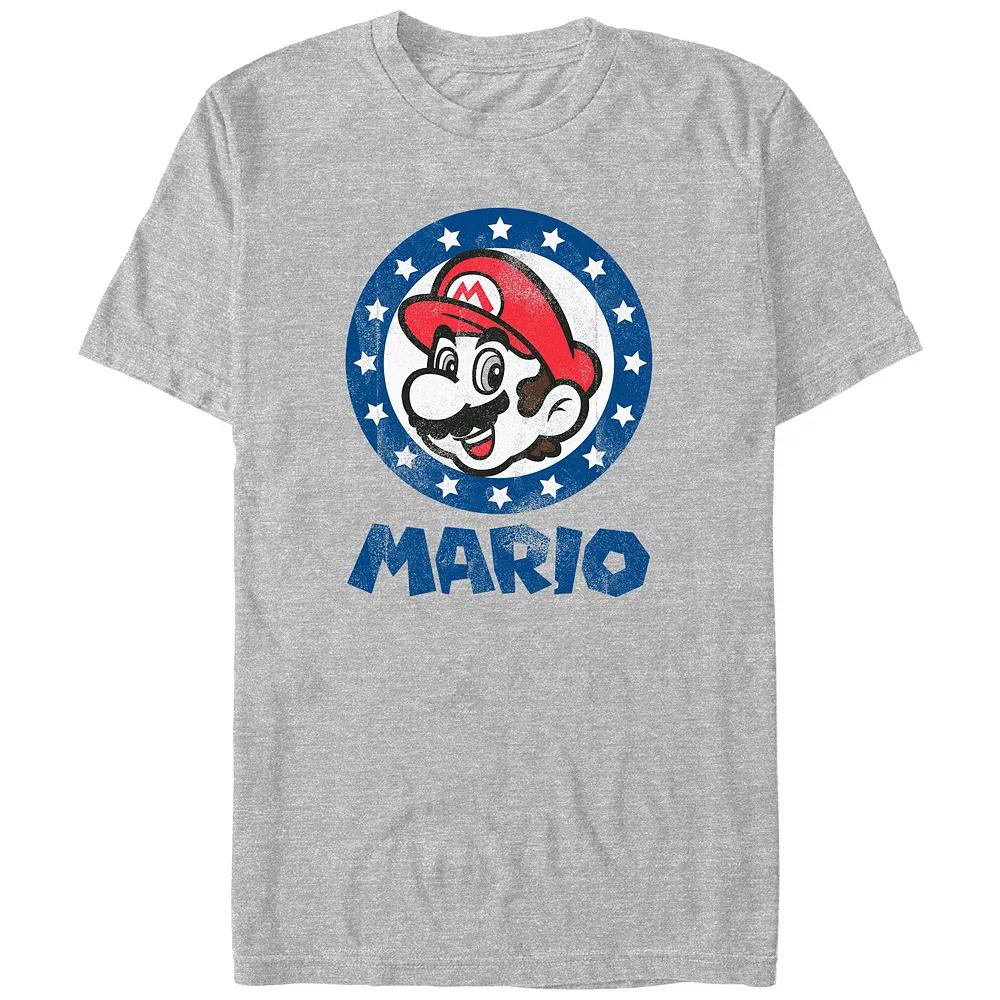 Big & Tall Super Mario Bros Mario Stamp Graphic Tee, Men's,  Product Image