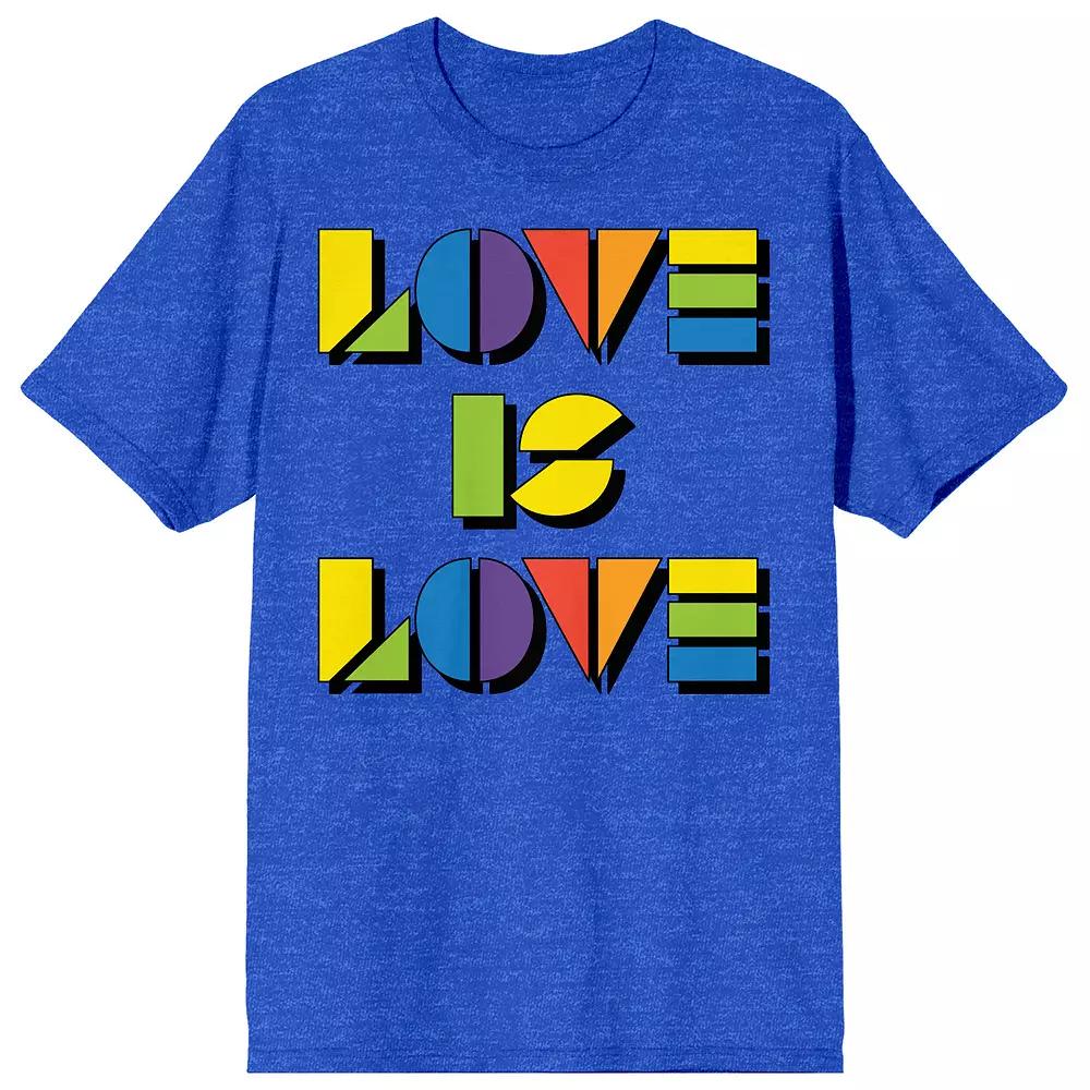 Men's Pride Rainbow Love Is Love Tee,  Product Image