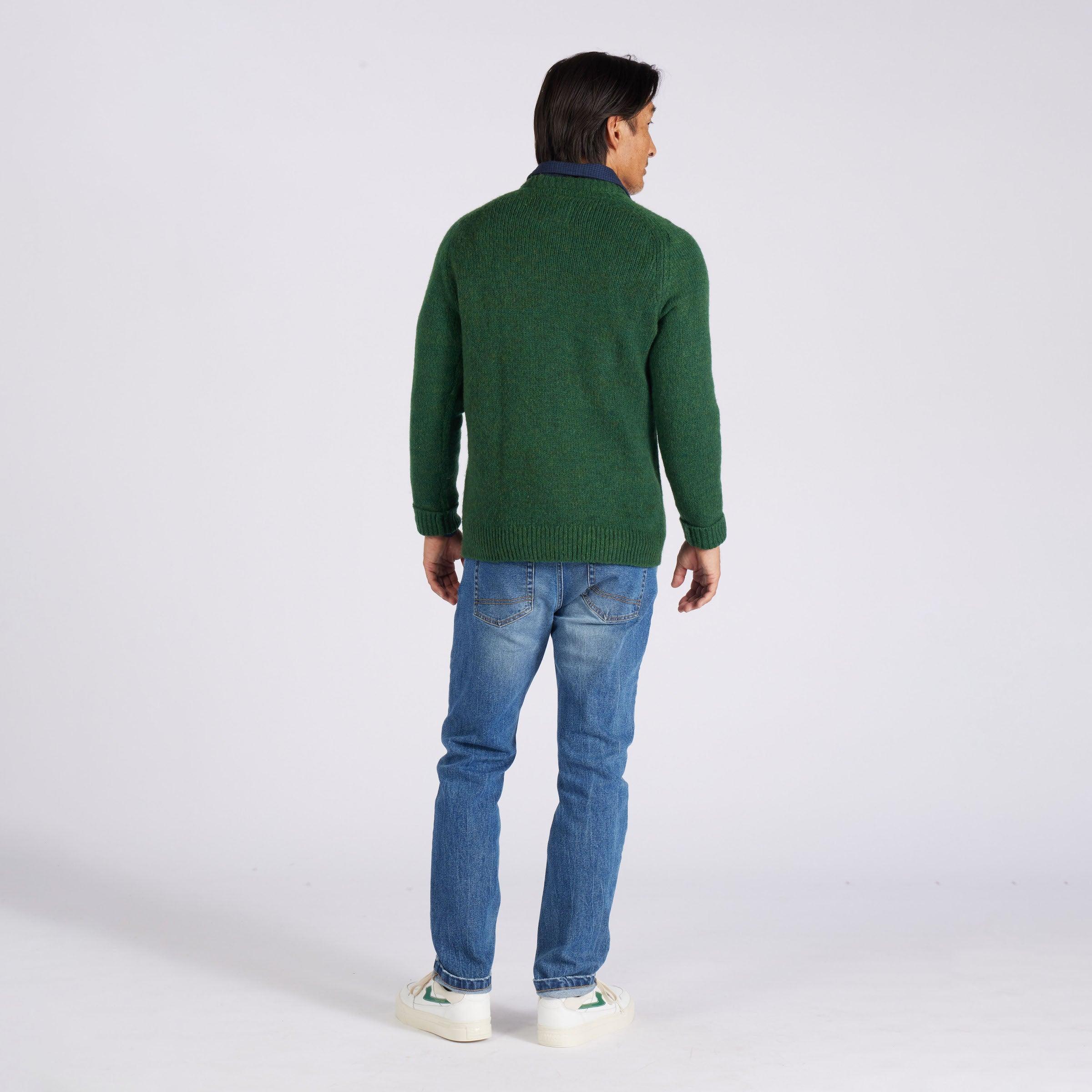 Collegiate Sweater Crew - Dark Green Product Image