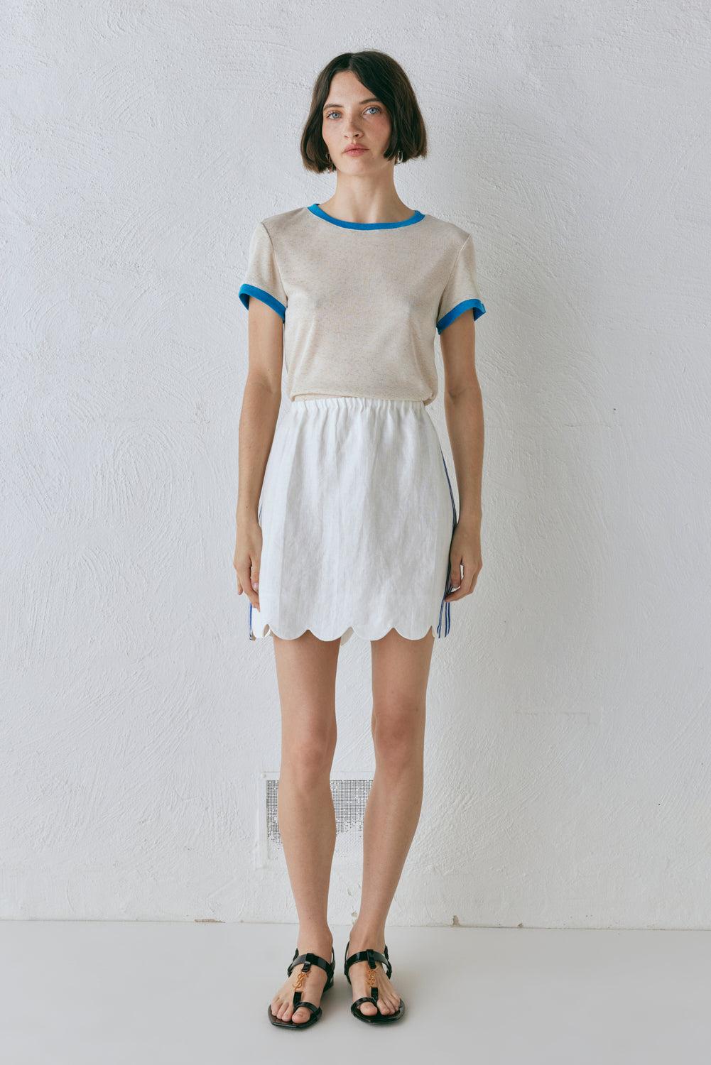 Nature of Art Linen Mini Skirt Vienna Product Image