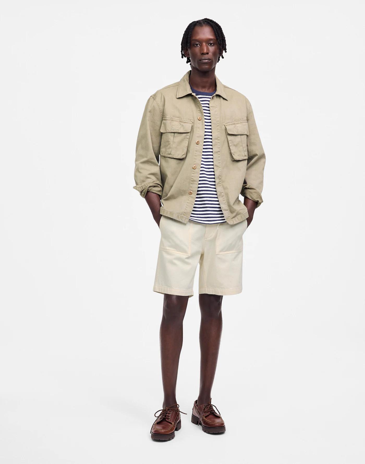 Patch Pocket Shorts in Summer Denim Product Image