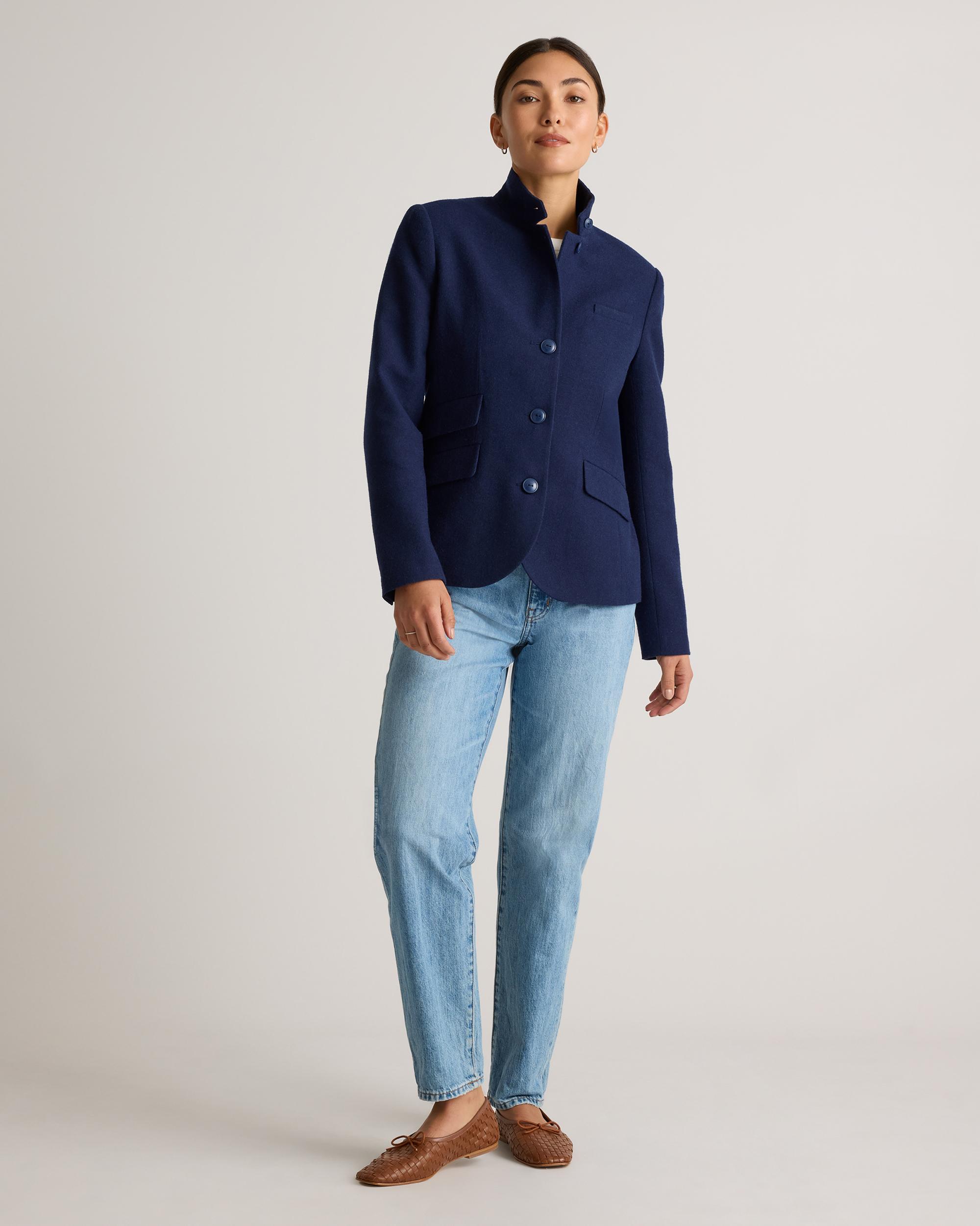 Quince | Women's Italian Wool Stand Collar Blazer Product Image