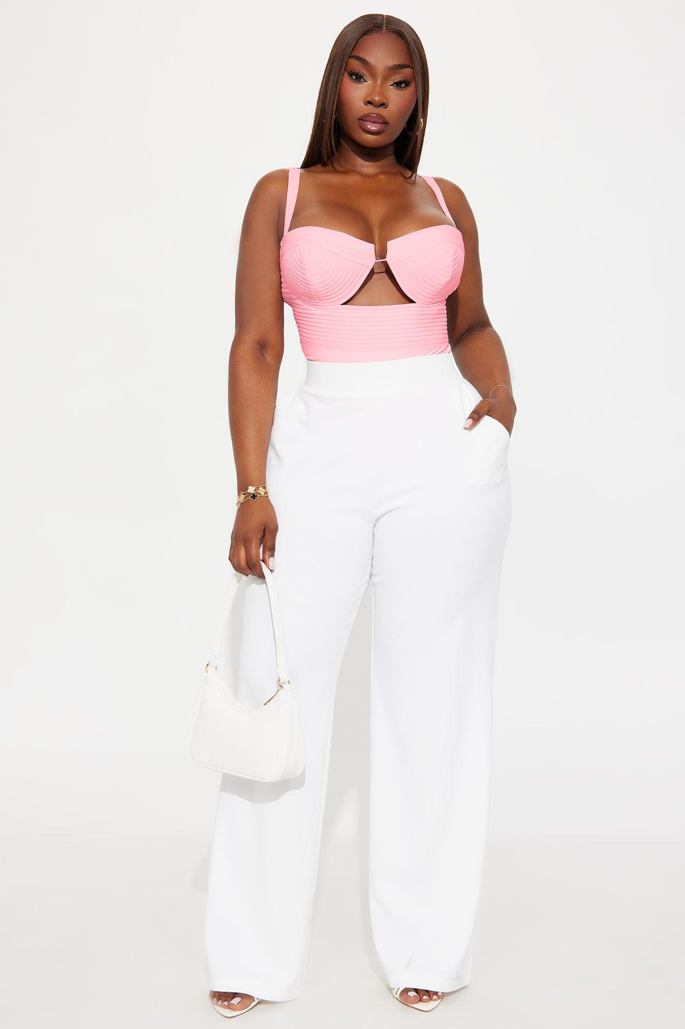 Fae Cut Out Bodysuit - Pink Female Product Image