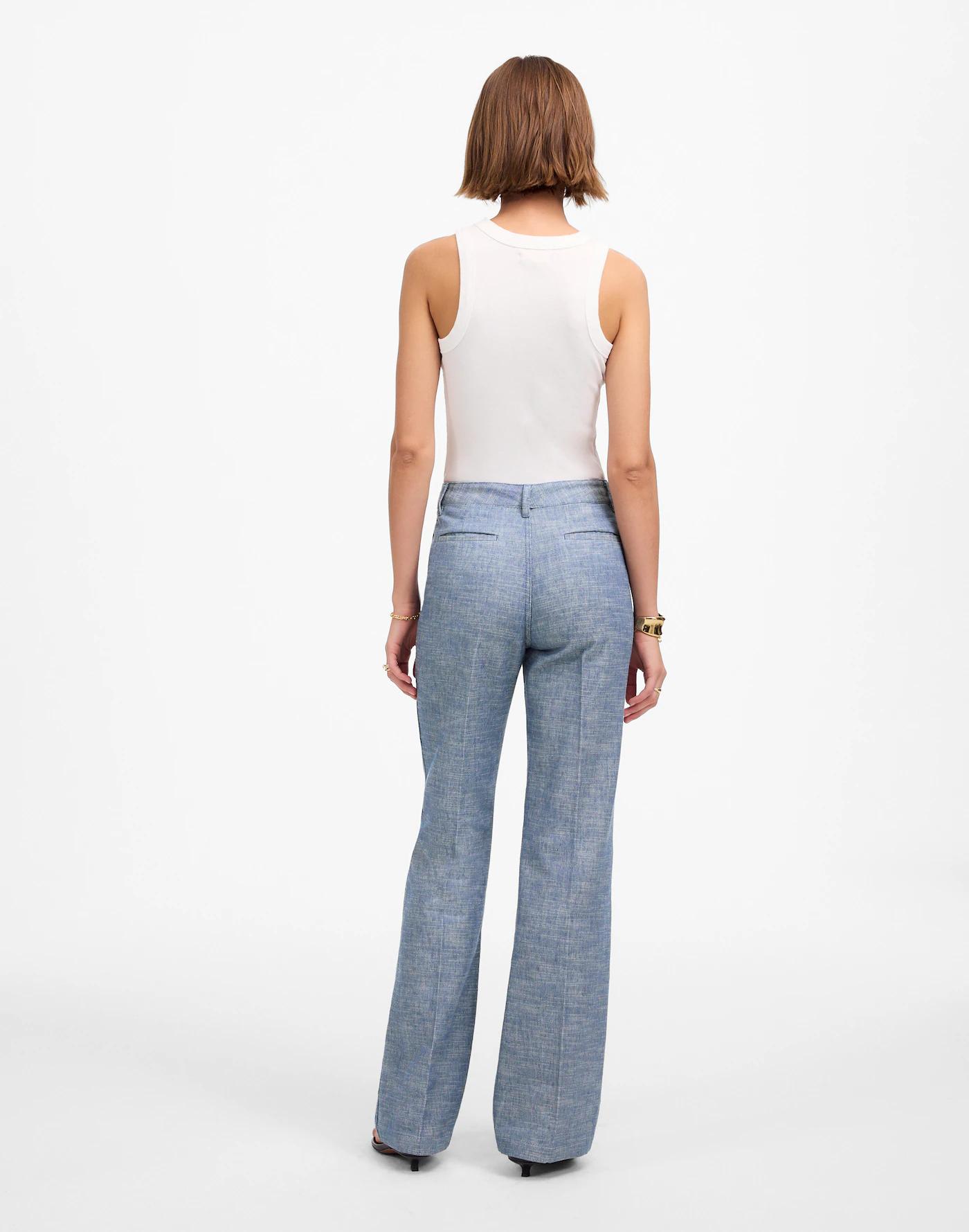 Straight-Flare Trouser Pants in Cotton Blend Product Image