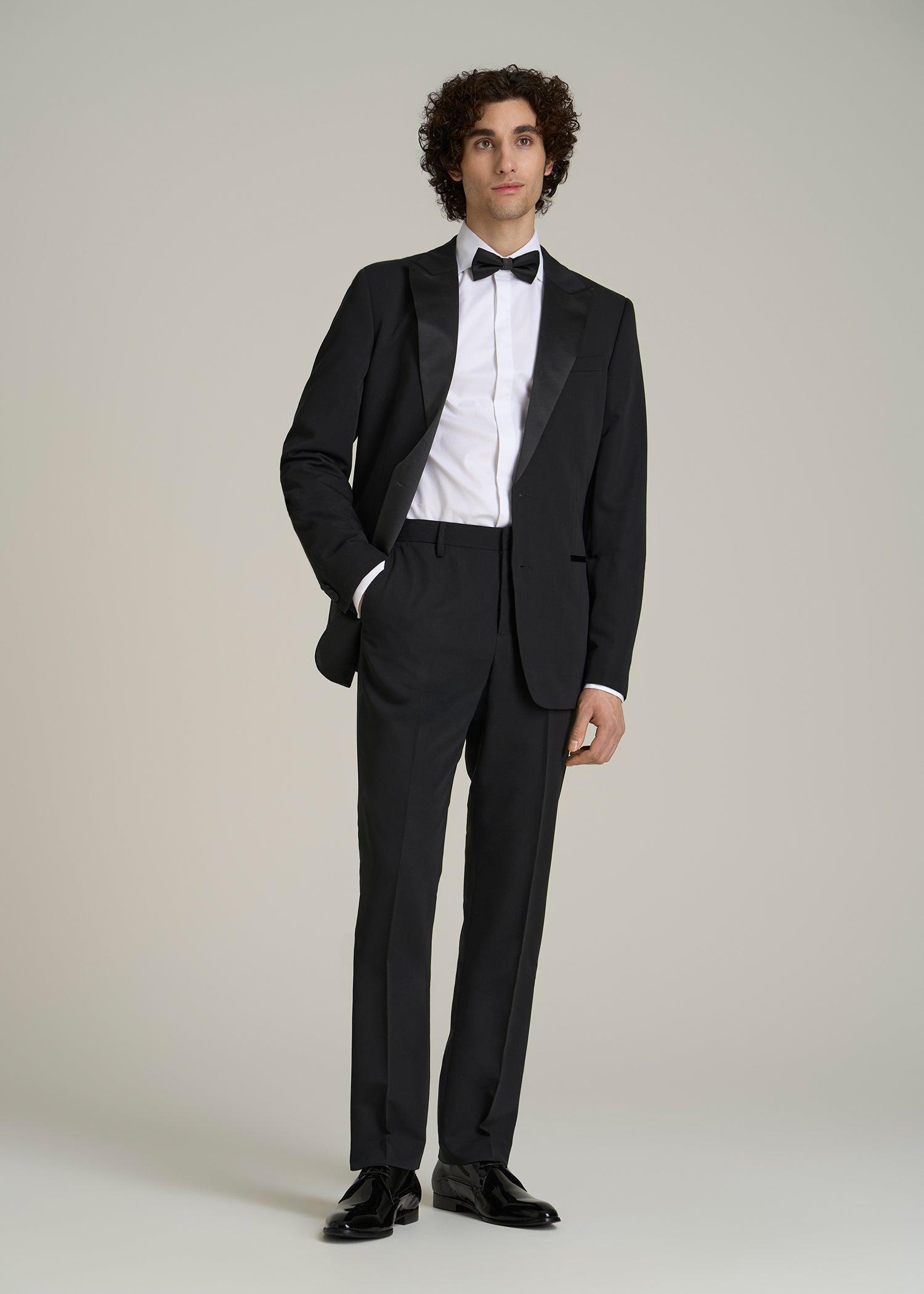 Tuxedo Pants for Tall Men in Black Male Product Image