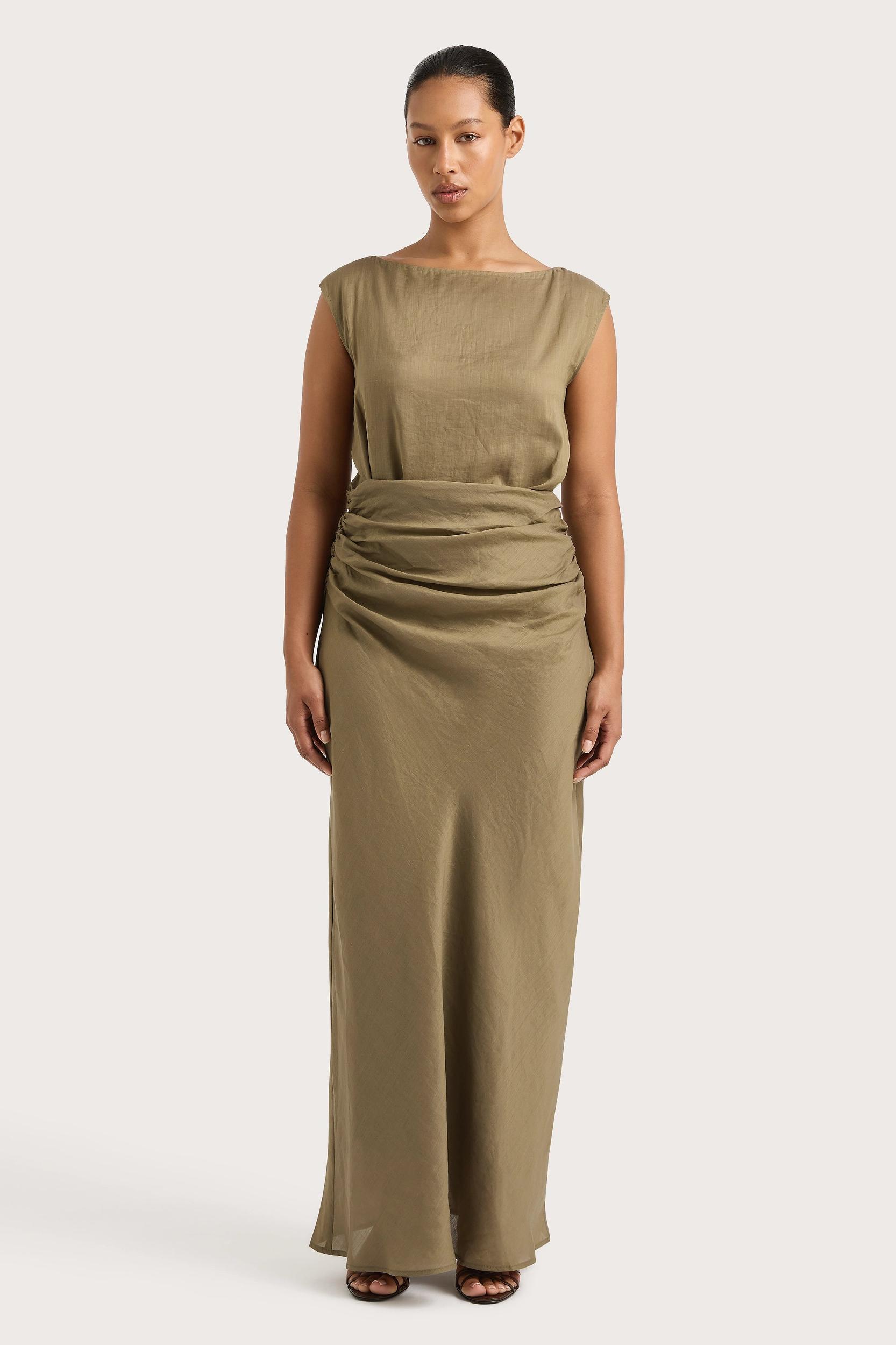 Adelia Maxi Dress Khaki - Final Sale Product Image