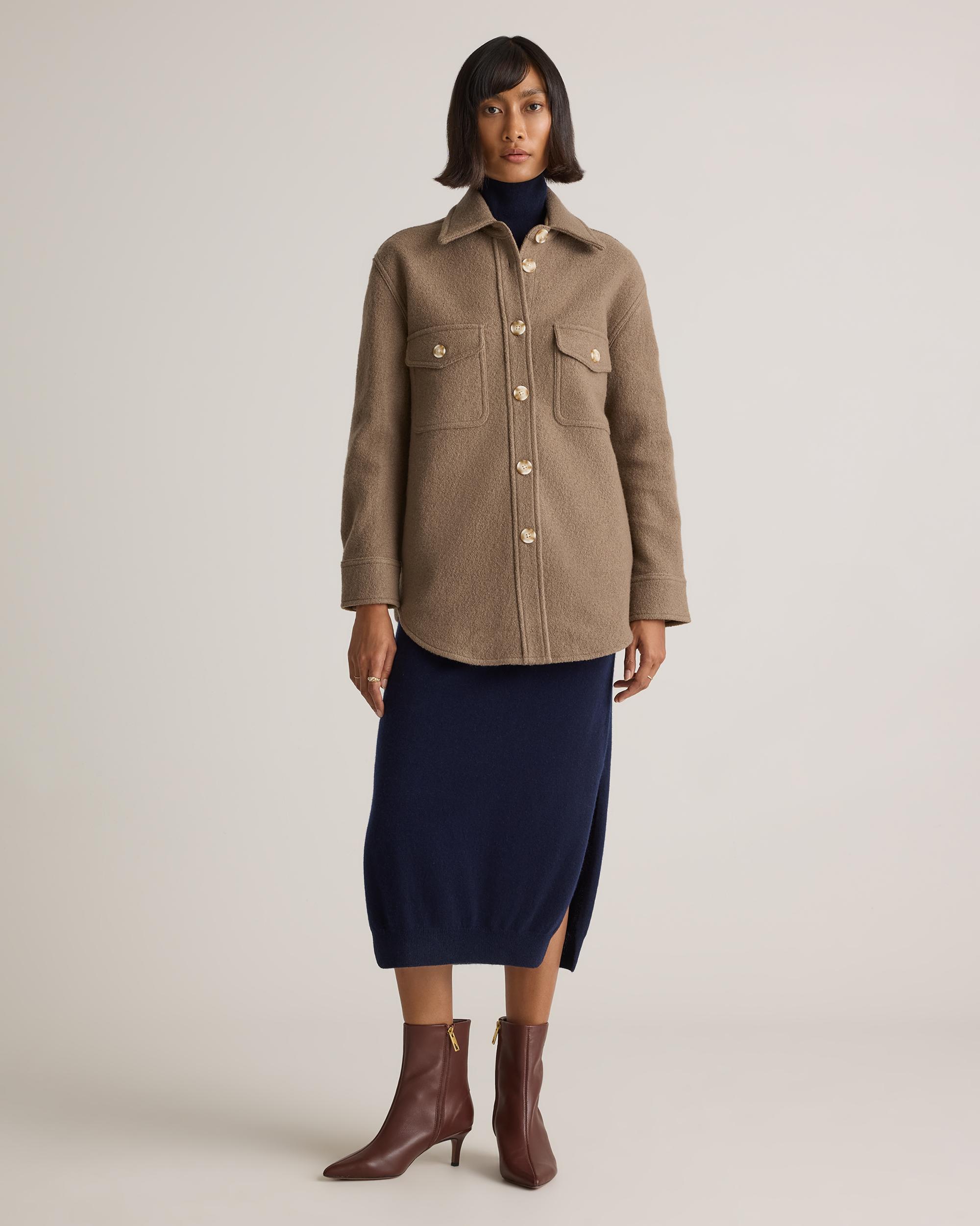 Quince | Women's 100% Merino Wool Shirt Jacket Size XS Product Image