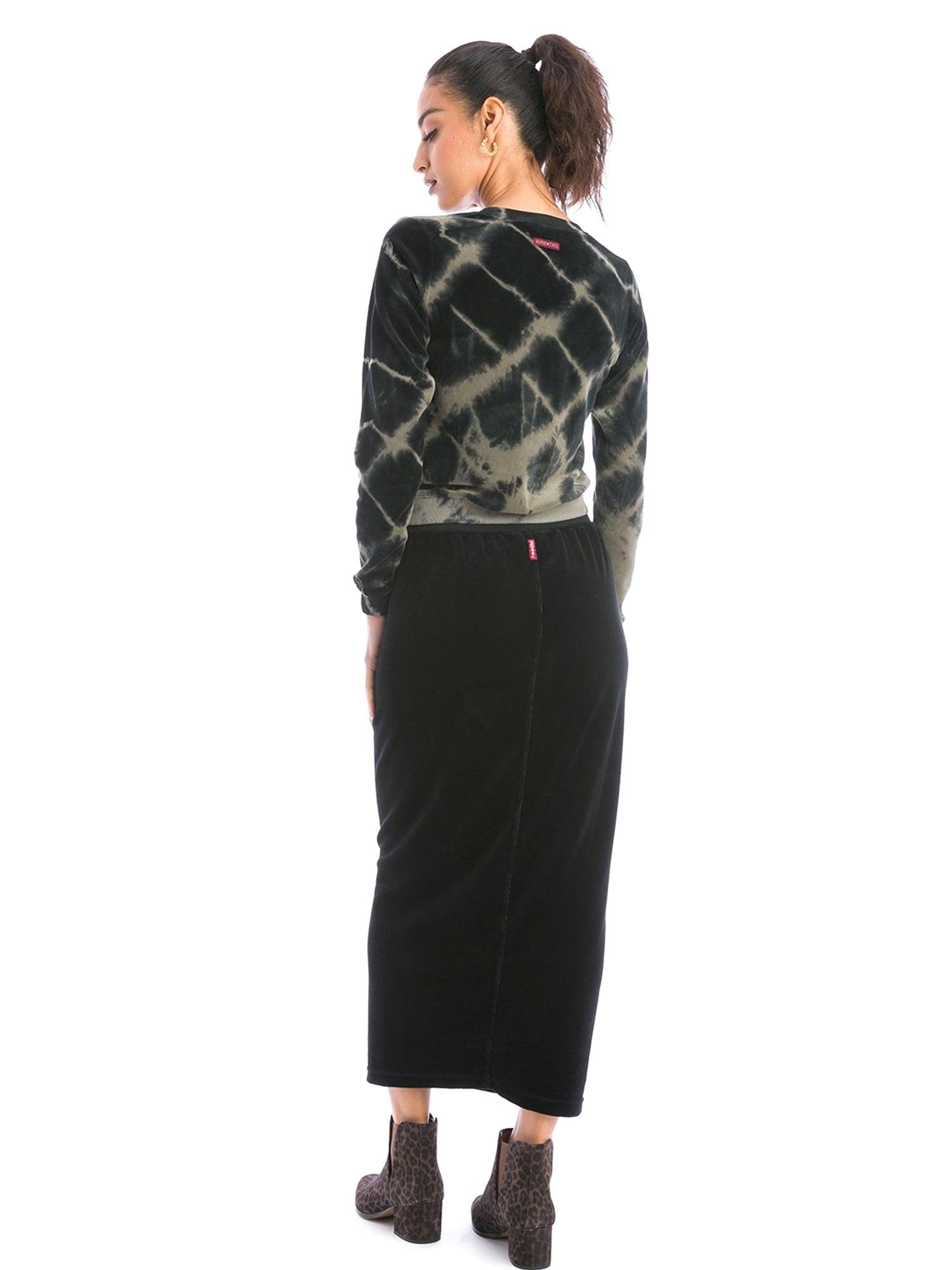 Hard Tail Velour Easy Fit Column Skirt (V-174) Product Image