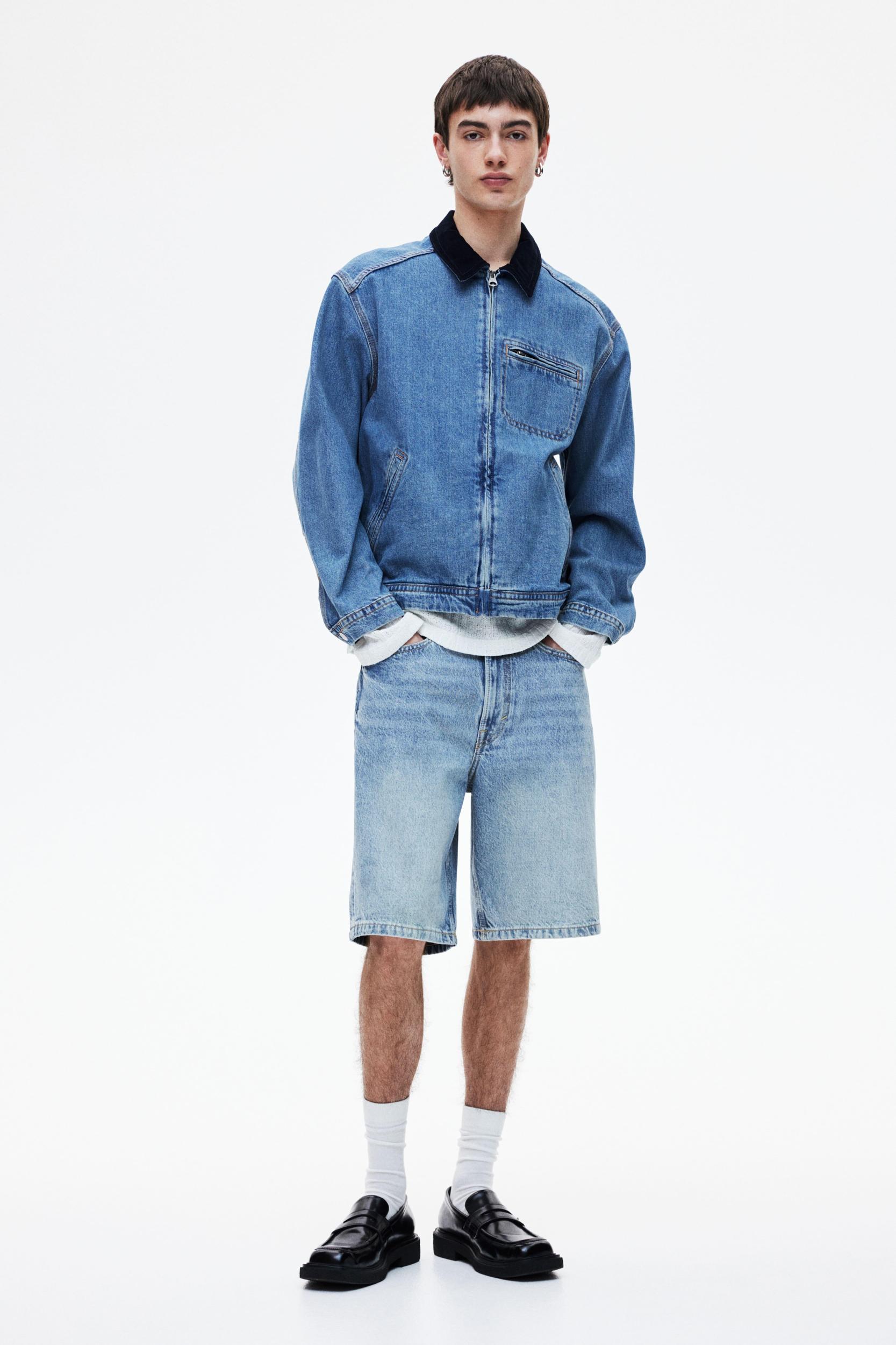 Relaxed Fit Denim Shorts Product Image