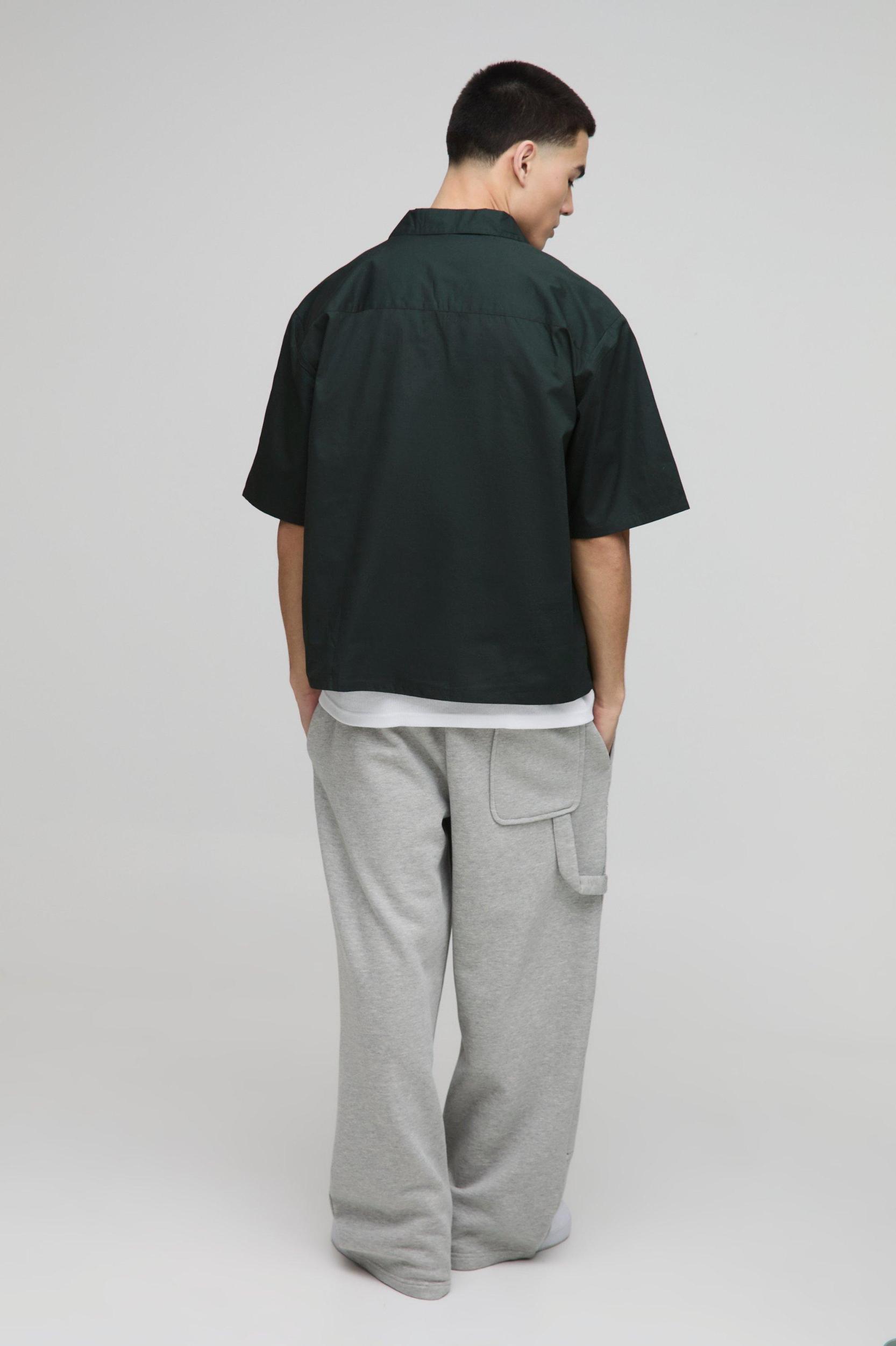 Oversized BM Peached Cotton Revere Shirt | boohooMAN USA Product Image