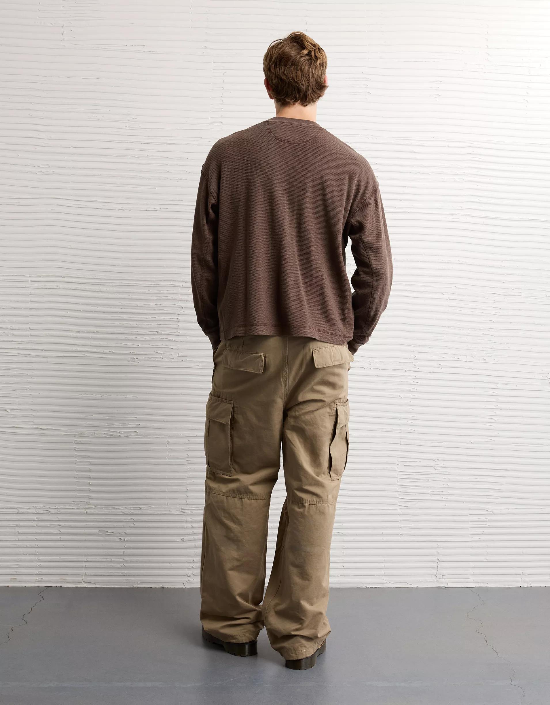 AE Boxy Washed Thermal Shirt Product Image