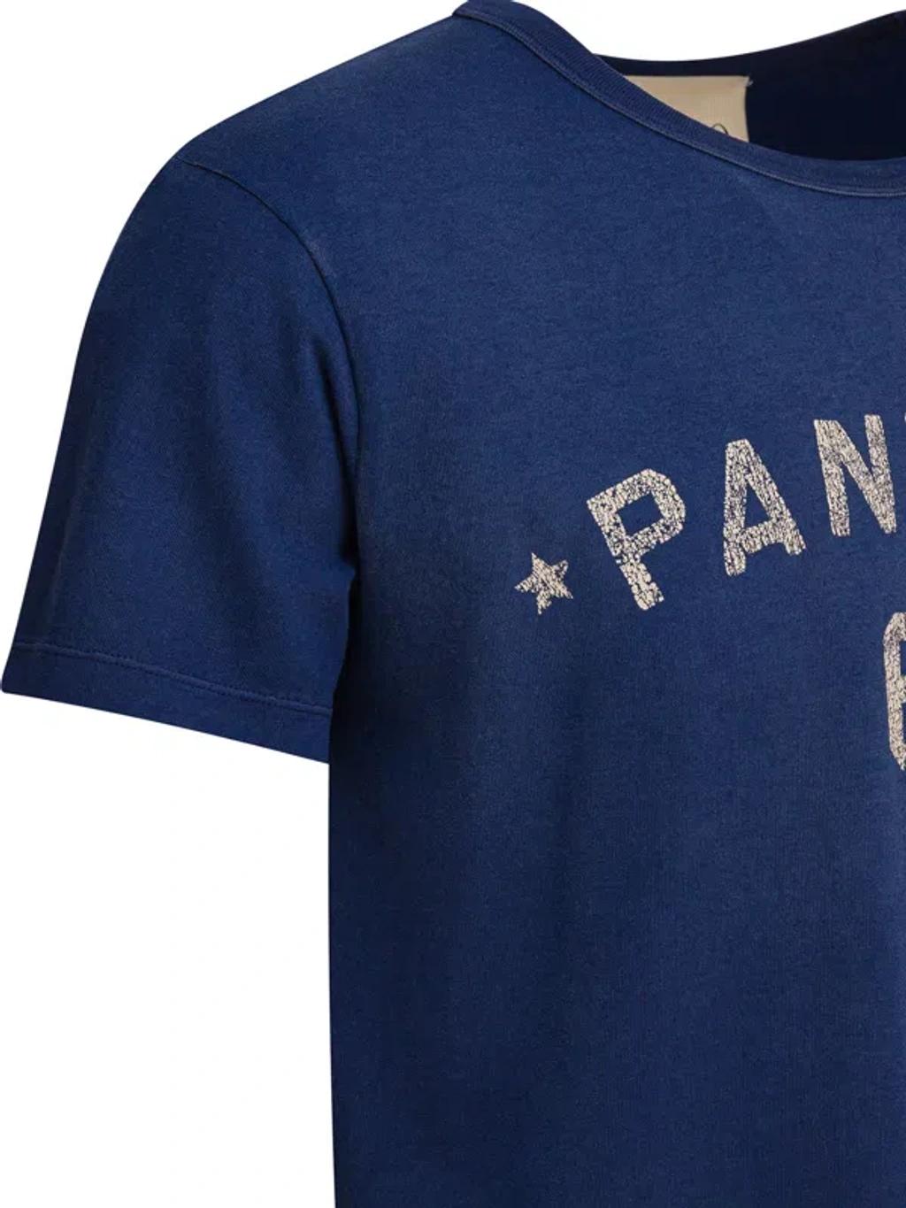 VALENTINO Garavani Navy Cotton T-shirt In Blue Product Image