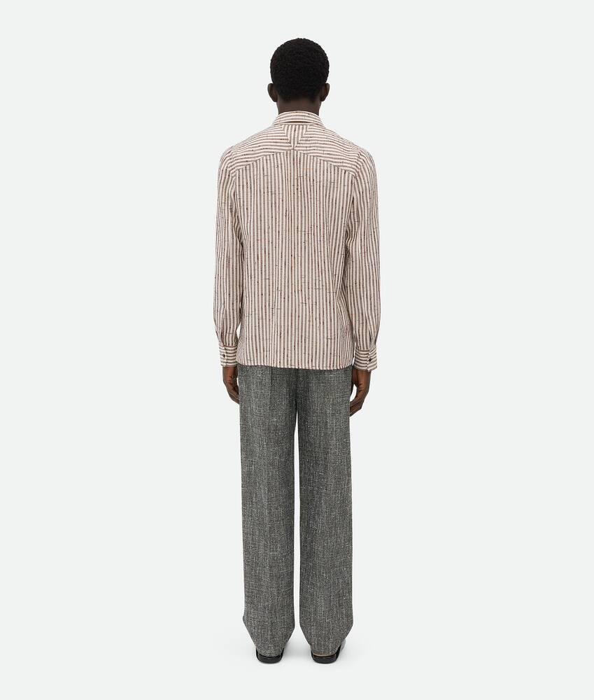 Men's Knotted Viscose Silk Shirt in Talc/loam Product Image