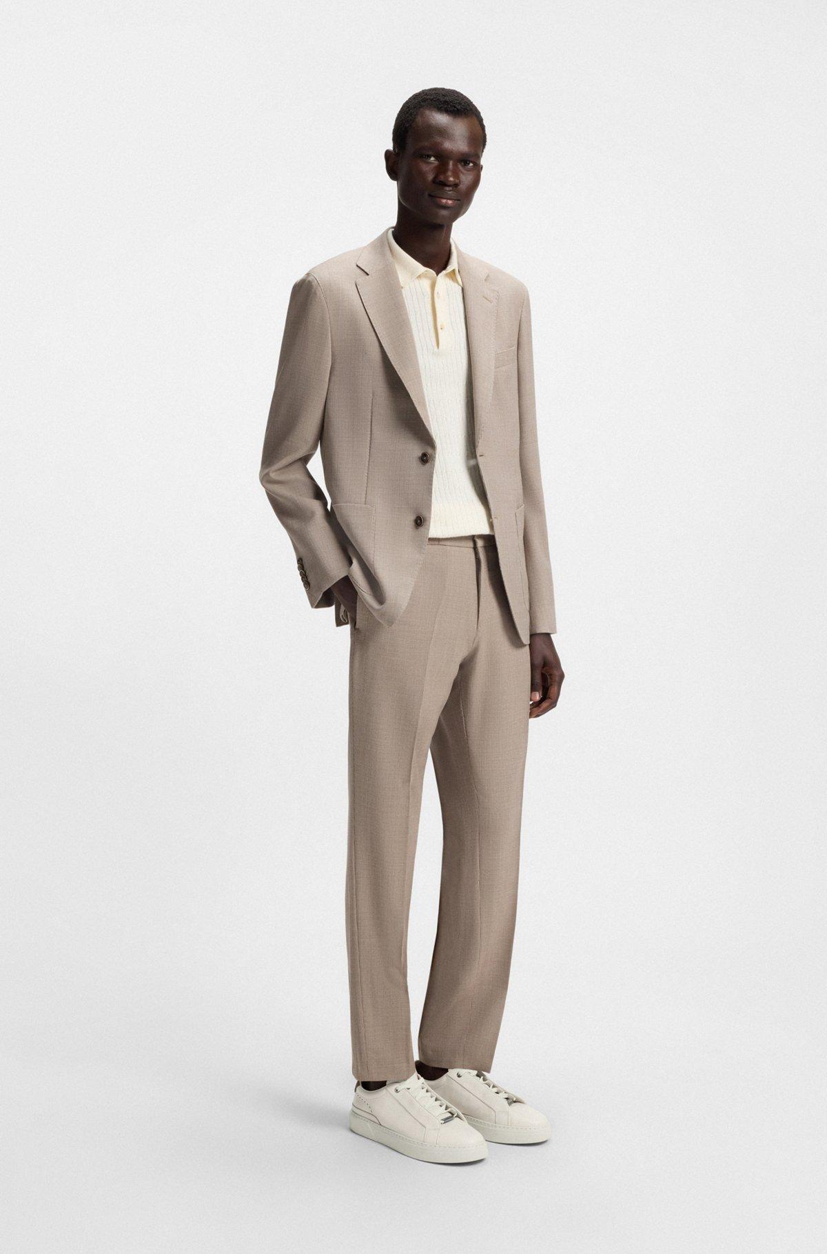 Gary leather trainers with suede backtab Product Image