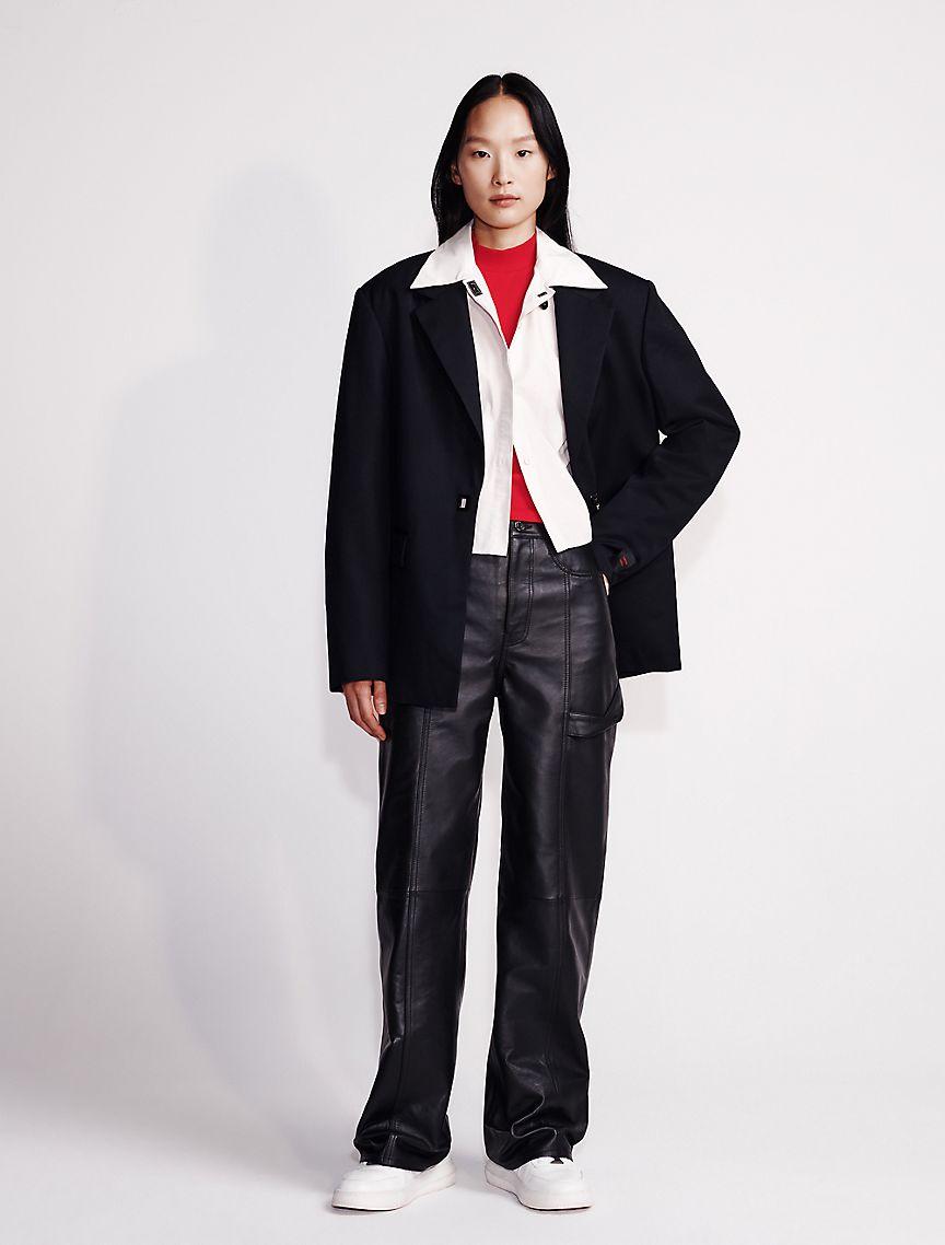 Cut Out Slim Crewneck T-Shirt Product Image