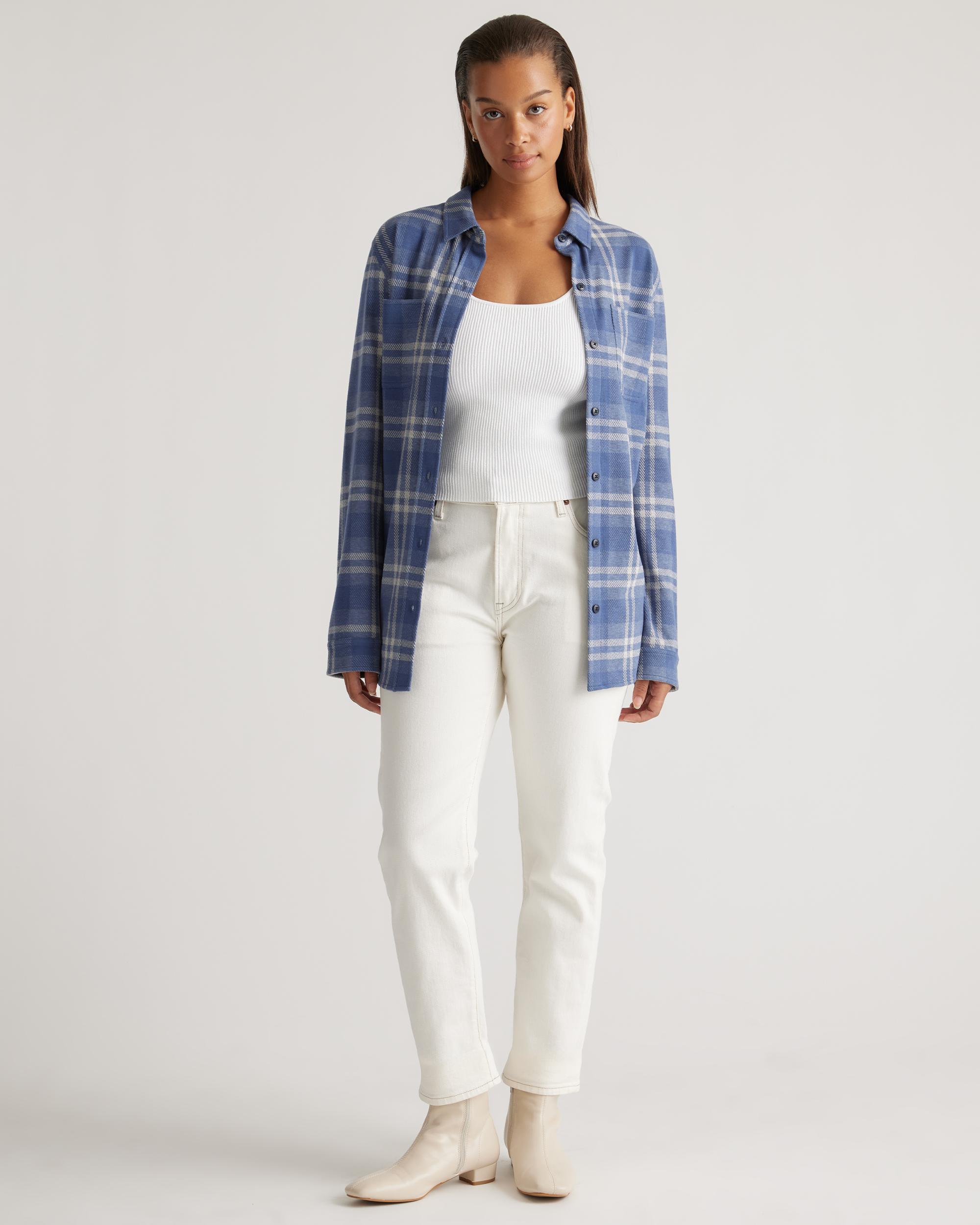 Quince | Women's Stretch Sweater Fleece Shirt Size XS, Recycled Polyester Product Image