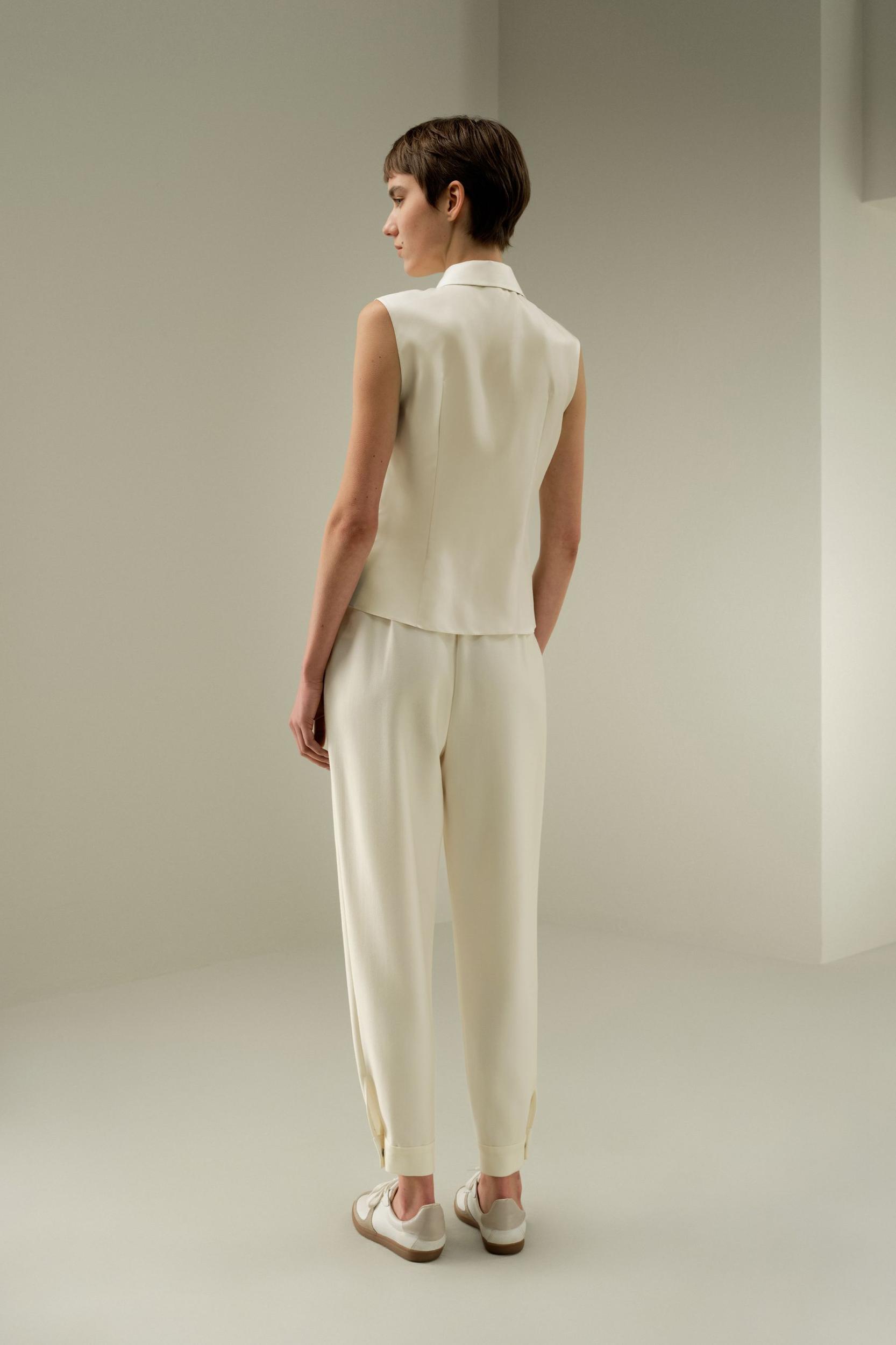 LILYSILK Silk Top Sleeveless - Female - Black 100% Pure Silk - Functional Zipper Placket Camisole XL Product Image