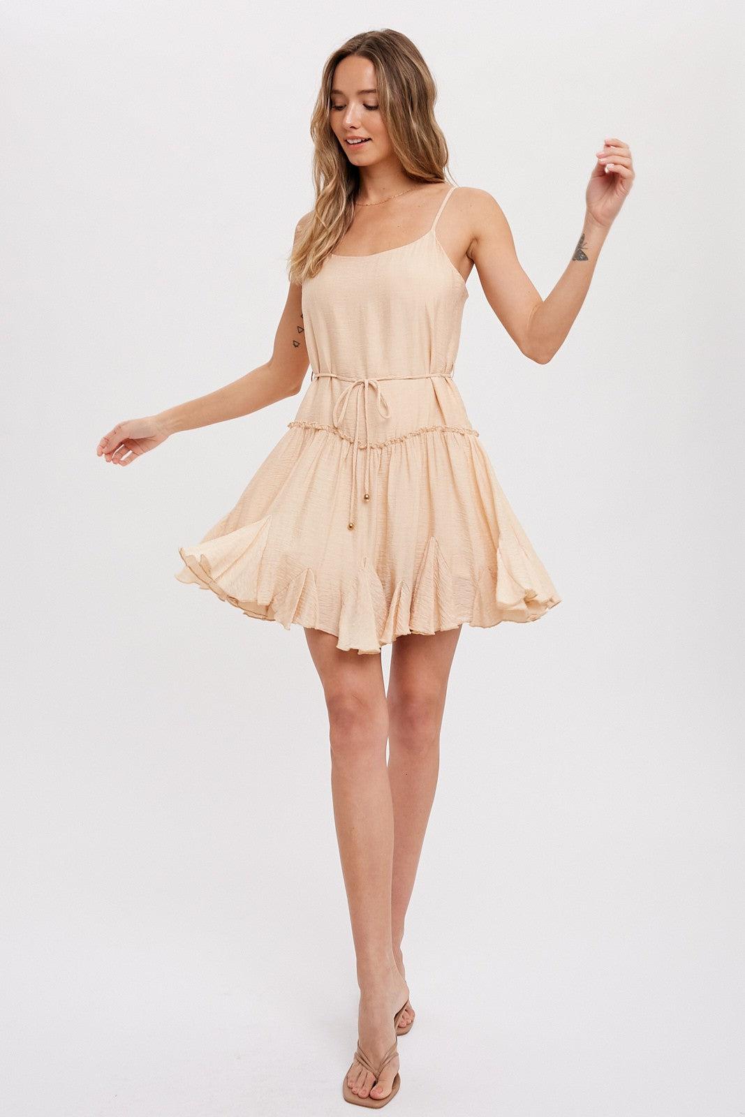 Swing Dress Scoop Neck Adjustable Straps Product Image