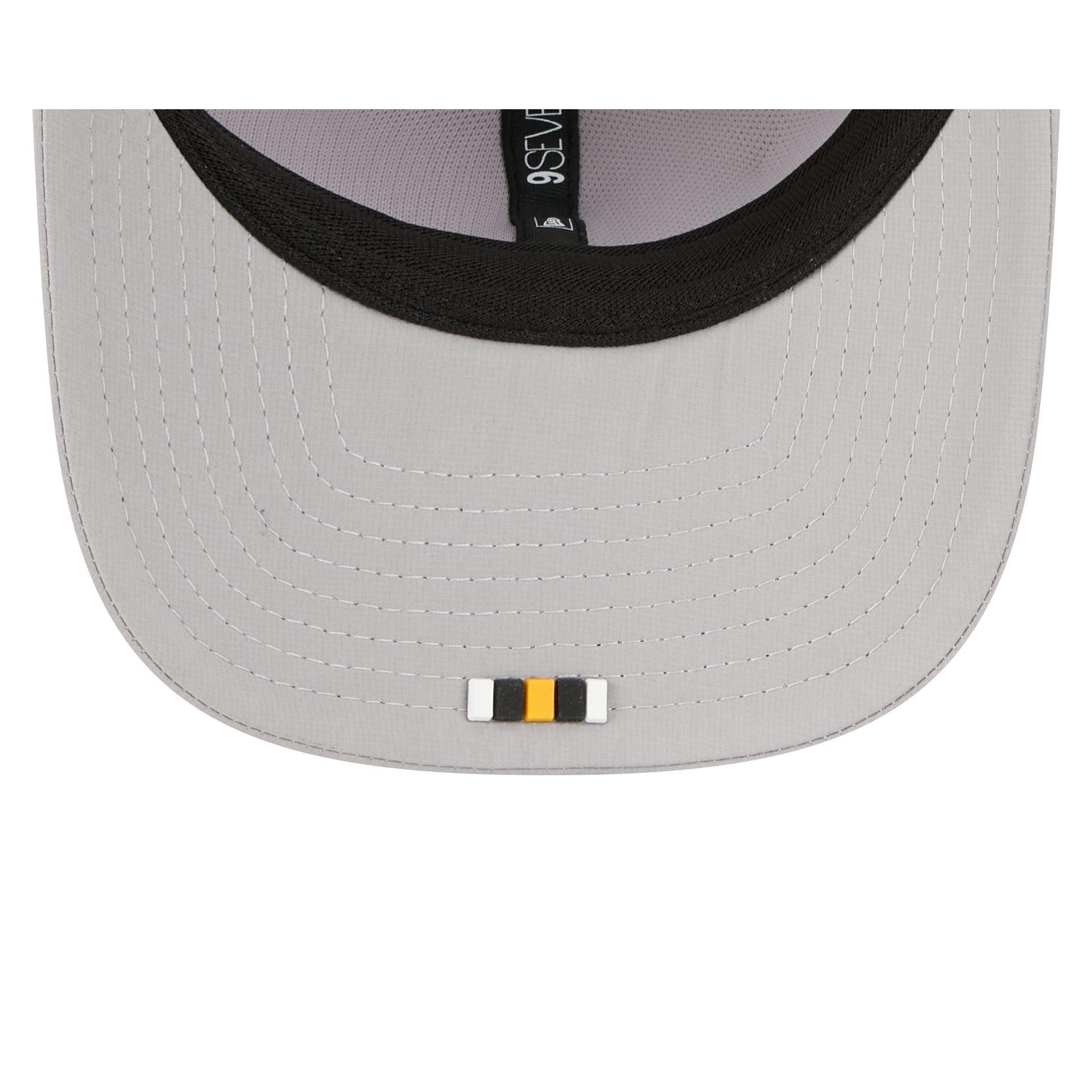 Pittsburgh Steelers 2025 Sideline Hot Weather Gray 9SEVENTY Trucker Hat Male Product Image